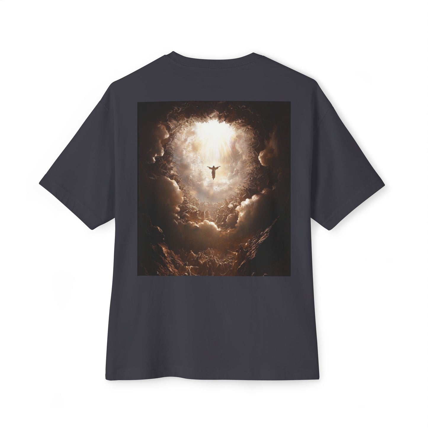 Inspirational Oversized Tee, Faith-Based T-Shirt, Unisex Boxy Shirt, Perfect Gift for Believers, Comfortable Back Design