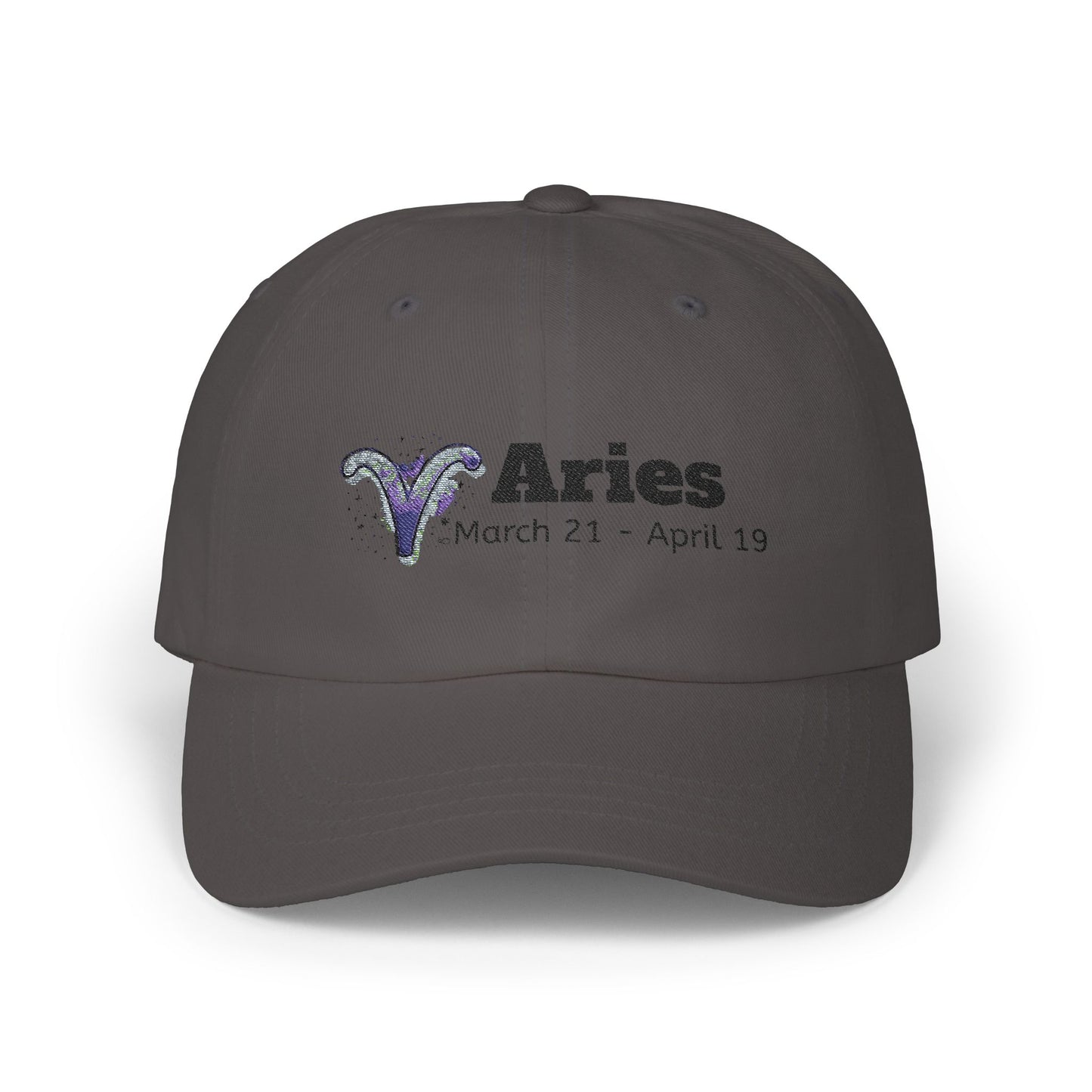 Astrological Aries Dad Cap | Classic White Baseball Hat, Birthday Gift, Zodiac Fashion, Home, Everyday Style, Astrology Lover