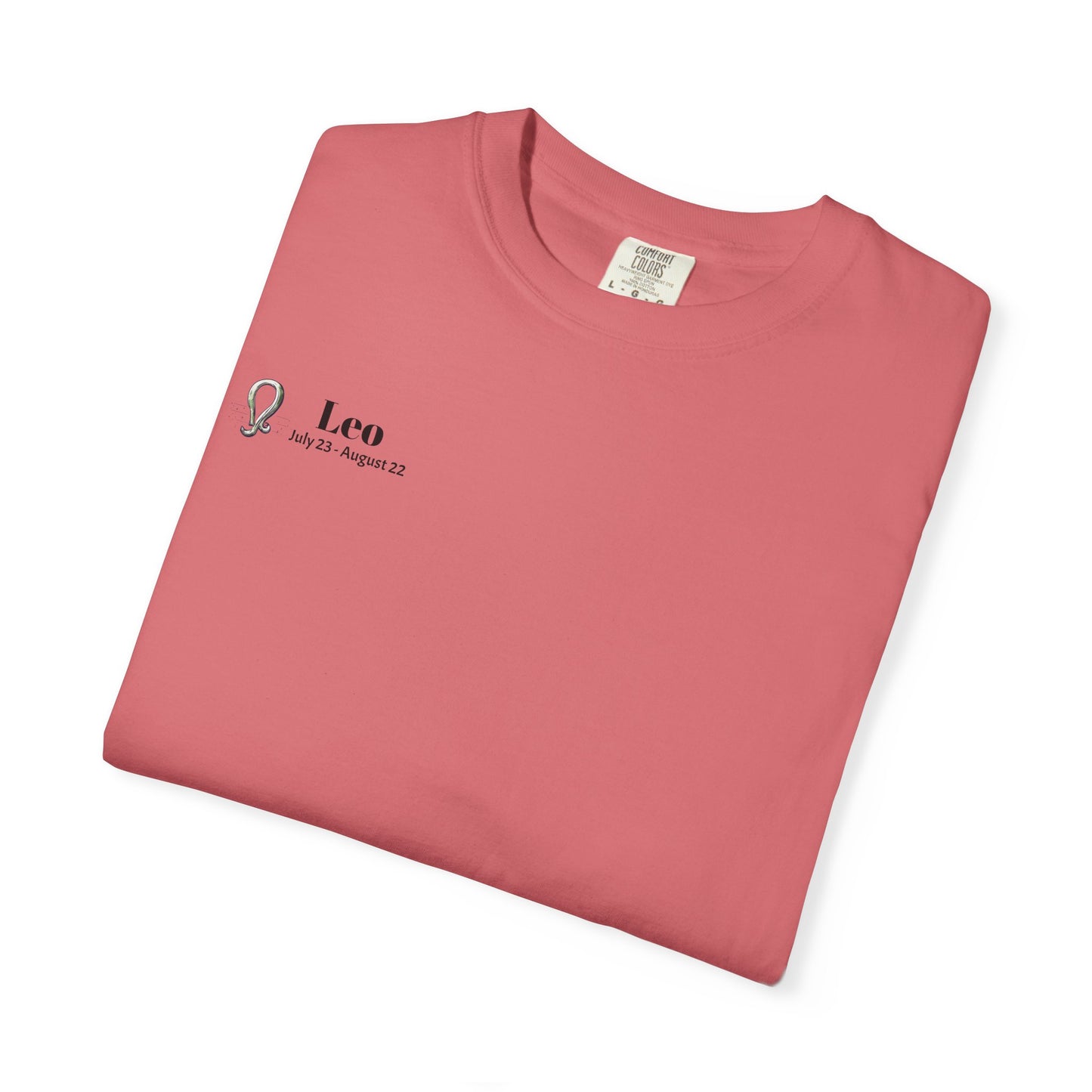 Leo Zodiac T-Shirt, Astrology Tee, Unisex Garment-Dyed Shirt, Birthday Gift for Leo, Celestial Fashion