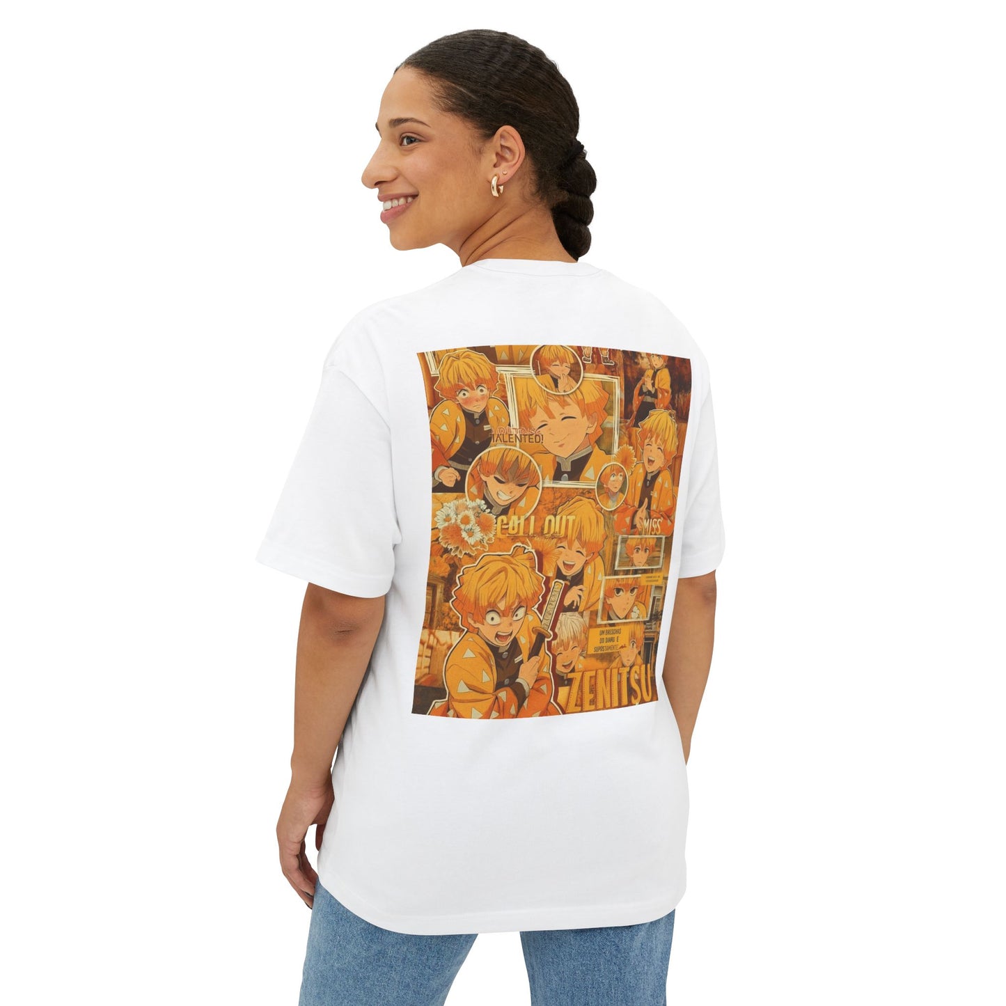 Demon Slayer Unisex Oversized Boxy Tee - Anime Merch, Comfortable Streetwear, Gift for Fans, Cosplay Outfit, Casual Wear