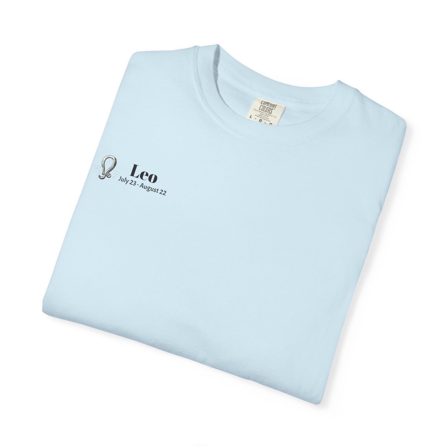 Leo Zodiac T-Shirt, Astrology Tee, Unisex Garment-Dyed Shirt, Birthday Gift for Leo, Celestial Fashion
