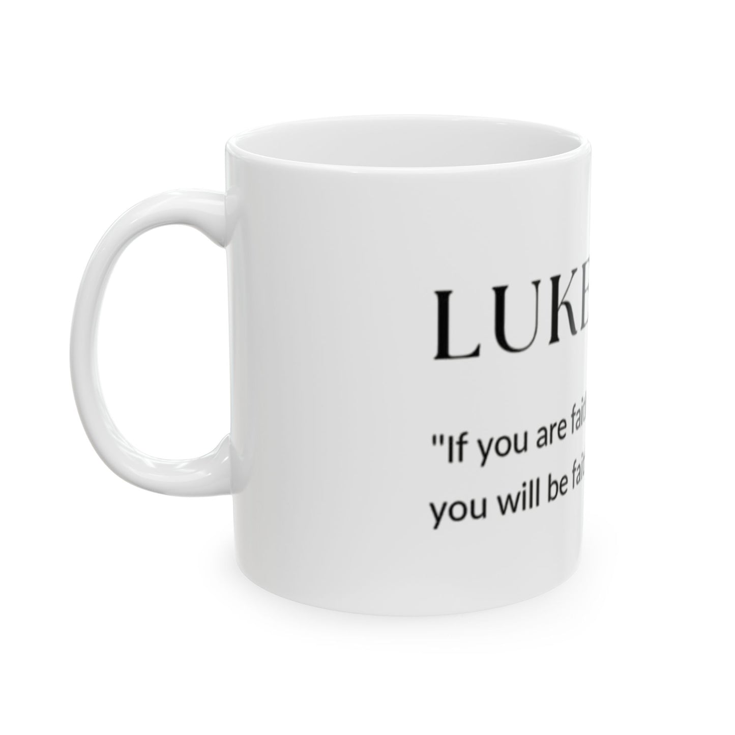 Faithful in Little Things Ceramic Mug - Inspirational Coffee Cup for Encouragement, Bible Verse Gift, Thoughtful Present