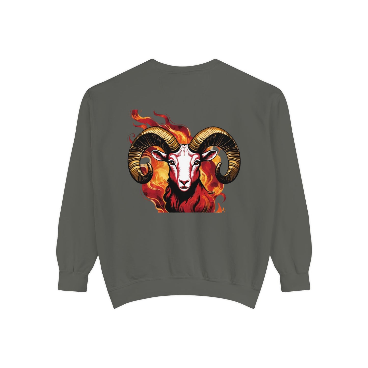 Aries Flame Sweatshirt, Unisex Graphic Sweatshirt, Zodiac Apparel, Astrology Gift, Cozy Casual Wear, Aries Astrology Merchandise