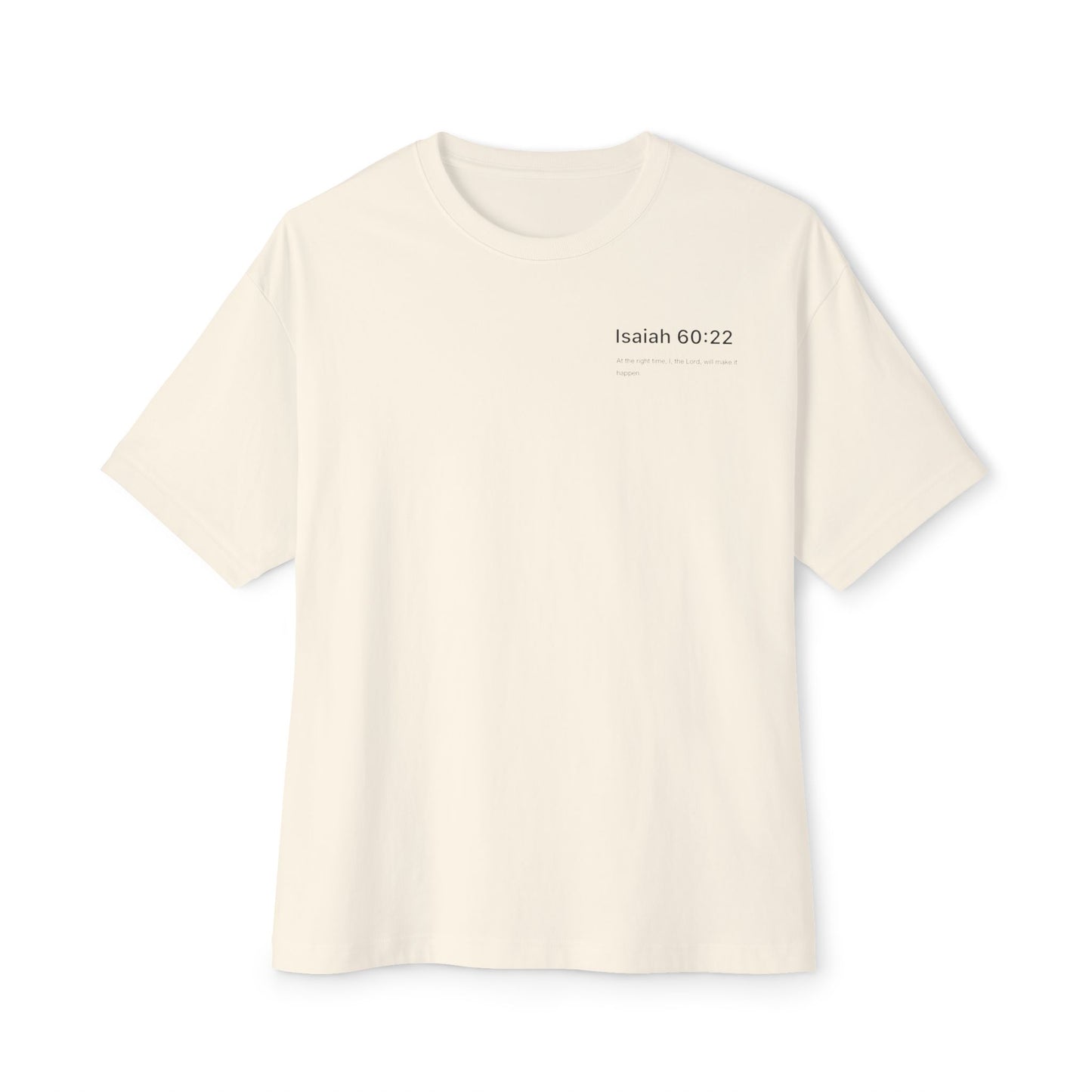 Inspirational Oversized Tee, Faith-Based T-Shirt, Unisex Boxy Shirt, Perfect Gift for Believers, Comfortable Back Design