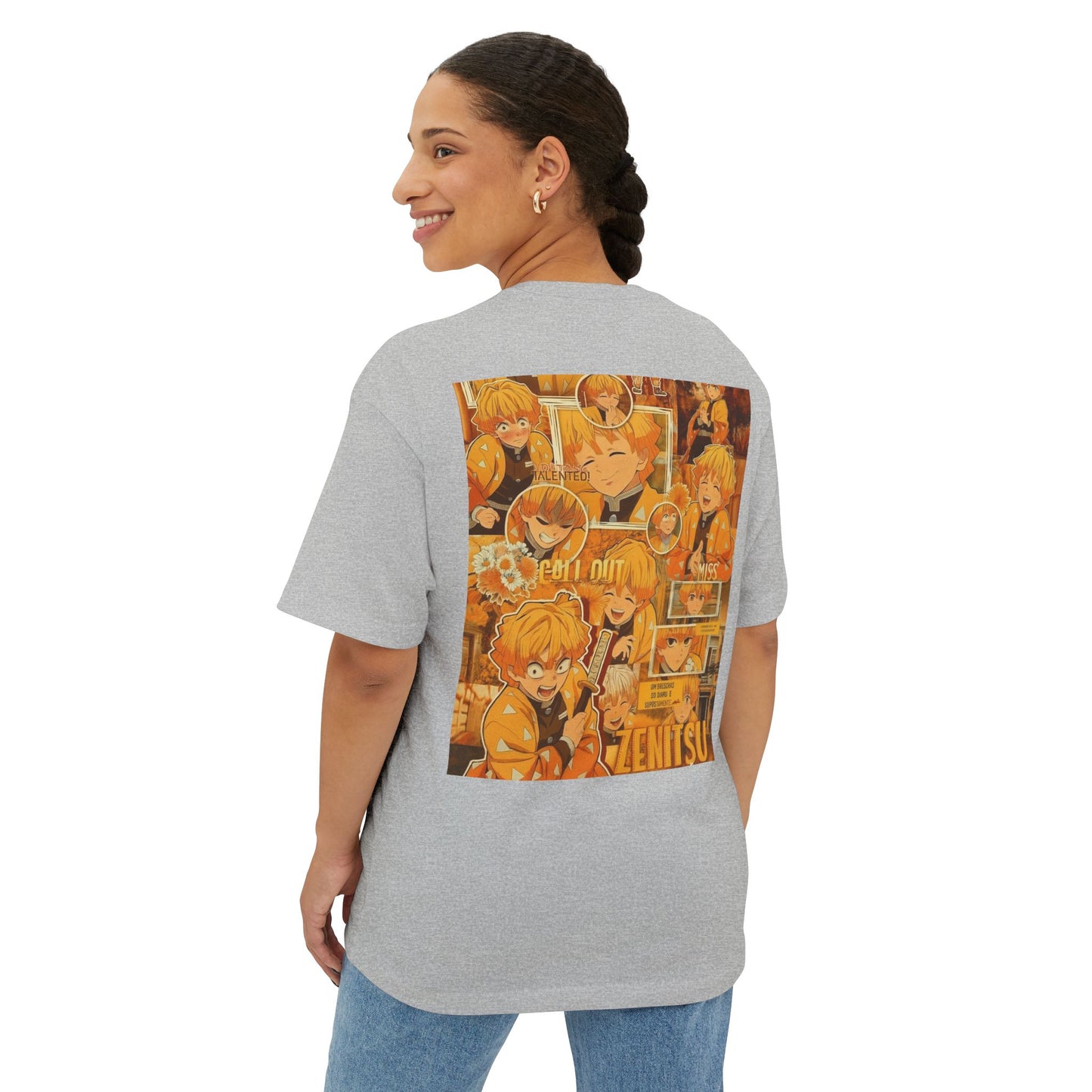 Demon Slayer Unisex Oversized Boxy Tee - Anime Merch, Comfortable Streetwear, Gift for Fans, Cosplay Outfit, Casual Wear
