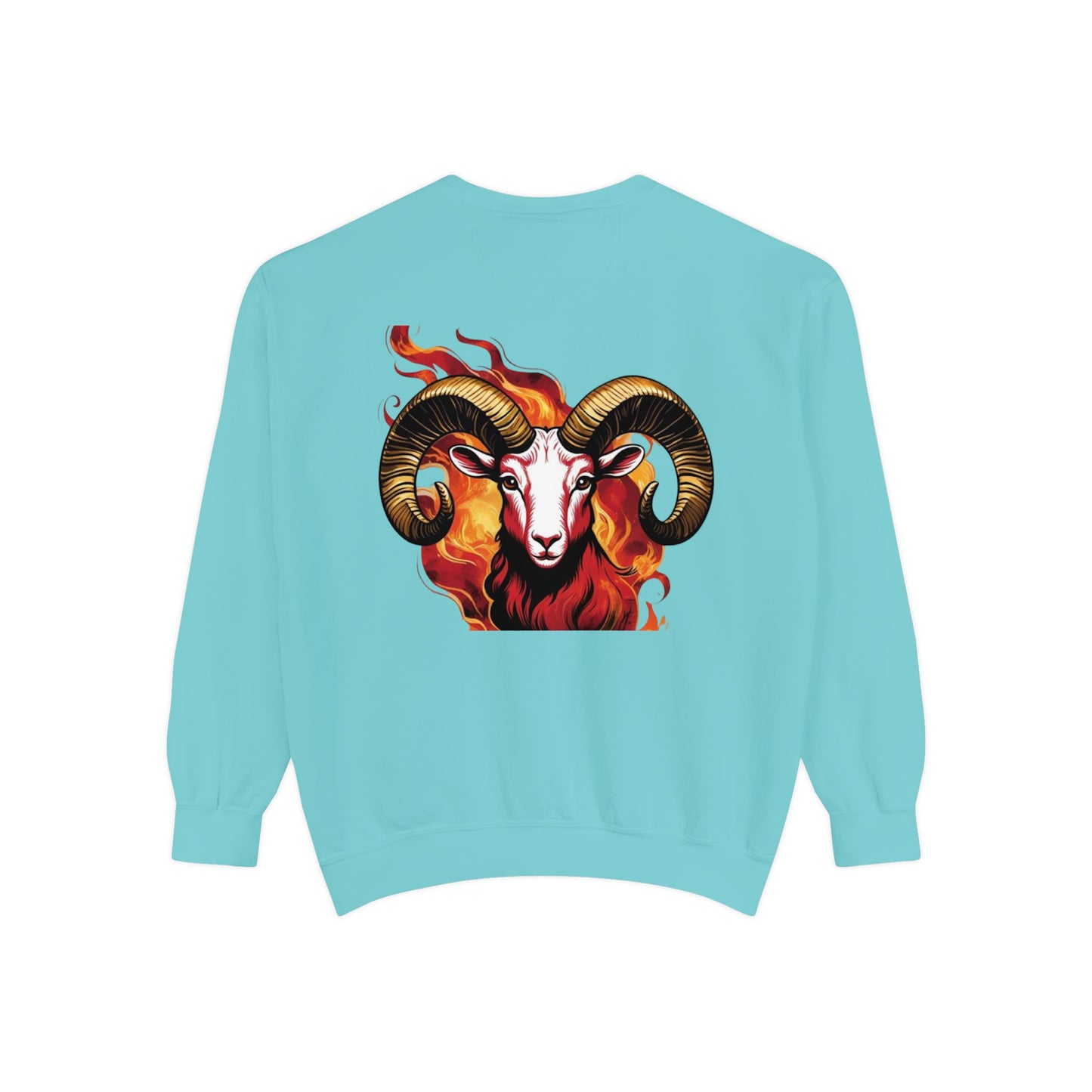 Aries Flame Sweatshirt, Unisex Graphic Sweatshirt, Zodiac Apparel, Astrology Gift, Cozy Casual Wear, Aries Astrology Merchandise