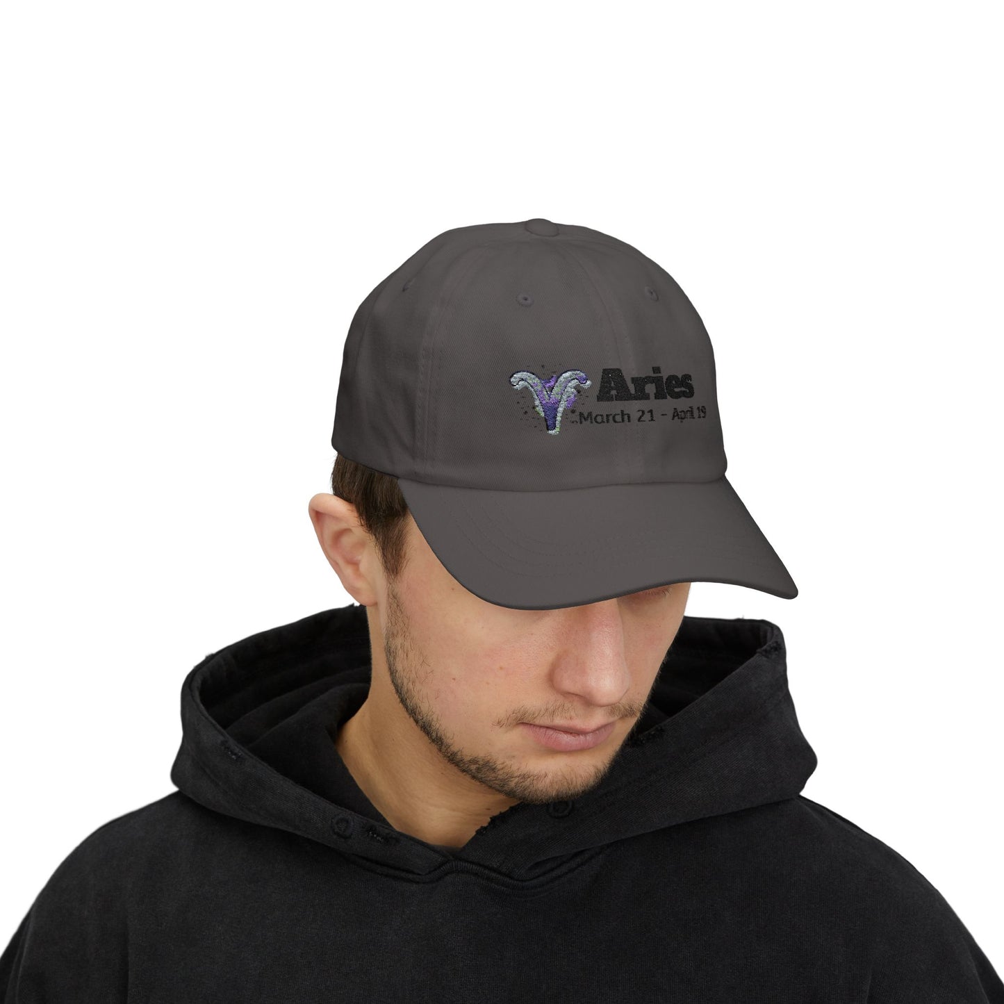 Astrological Aries Dad Cap | Classic White Baseball Hat, Birthday Gift, Zodiac Fashion, Home, Everyday Style, Astrology Lover