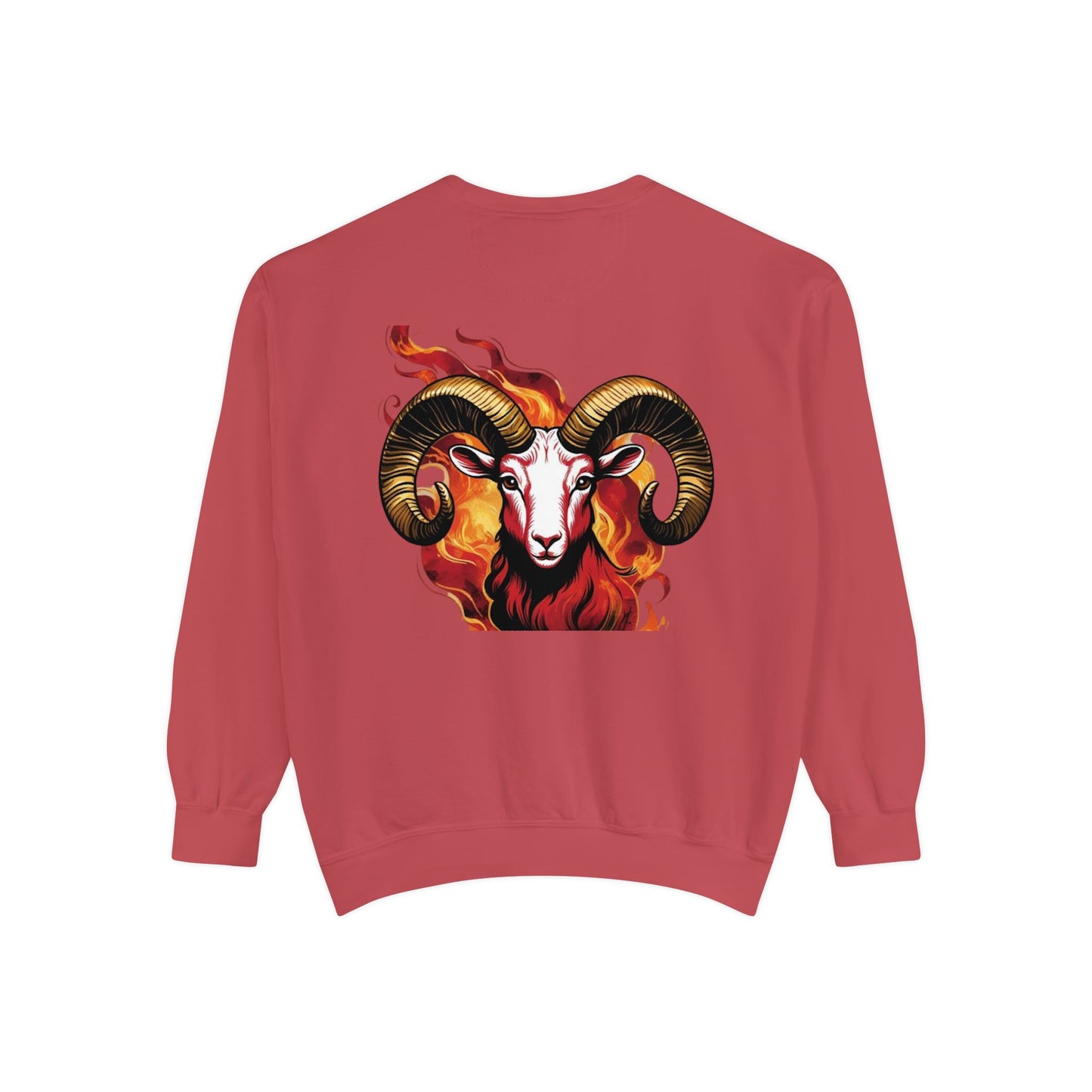 Aries Flame Sweatshirt, Unisex Graphic Sweatshirt, Zodiac Apparel, Astrology Gift, Cozy Casual Wear, Aries Astrology Merchandise