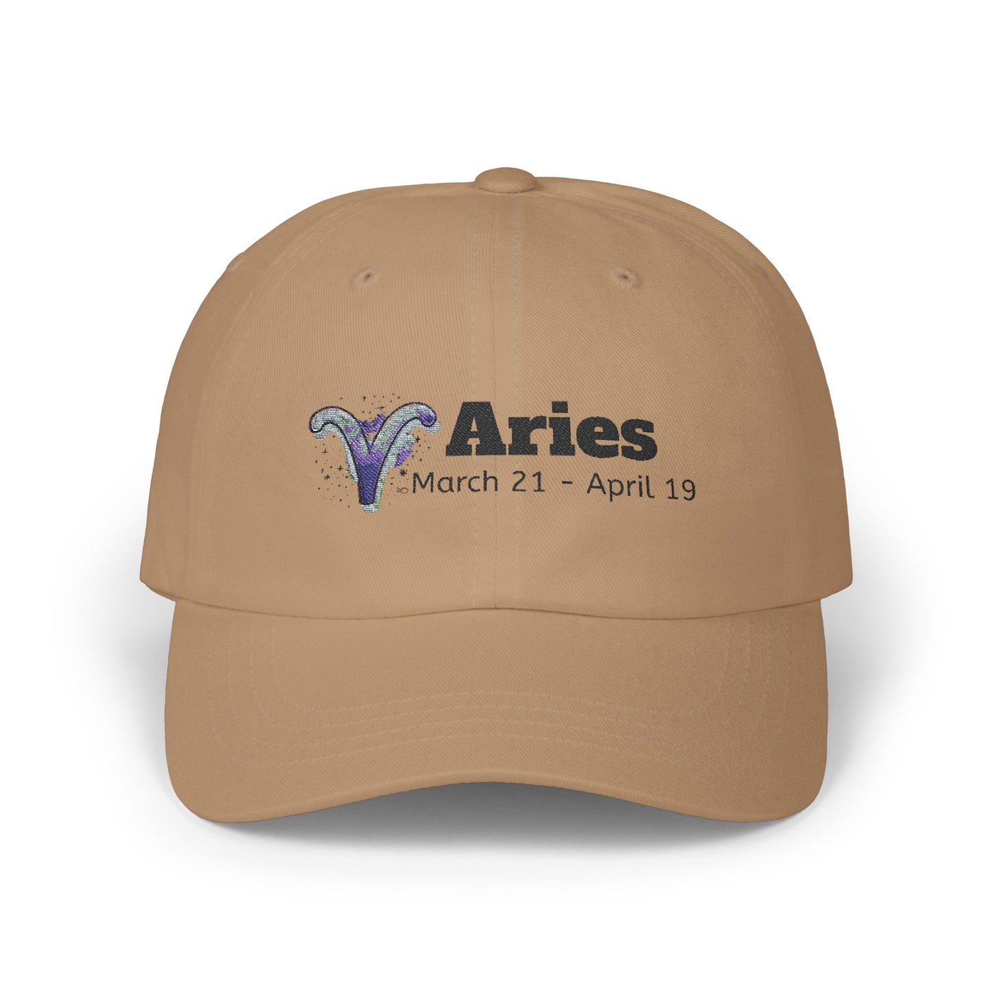 Astrological Aries Dad Cap | Classic White Baseball Hat, Birthday Gift, Zodiac Fashion, Home, Everyday Style, Astrology Lover