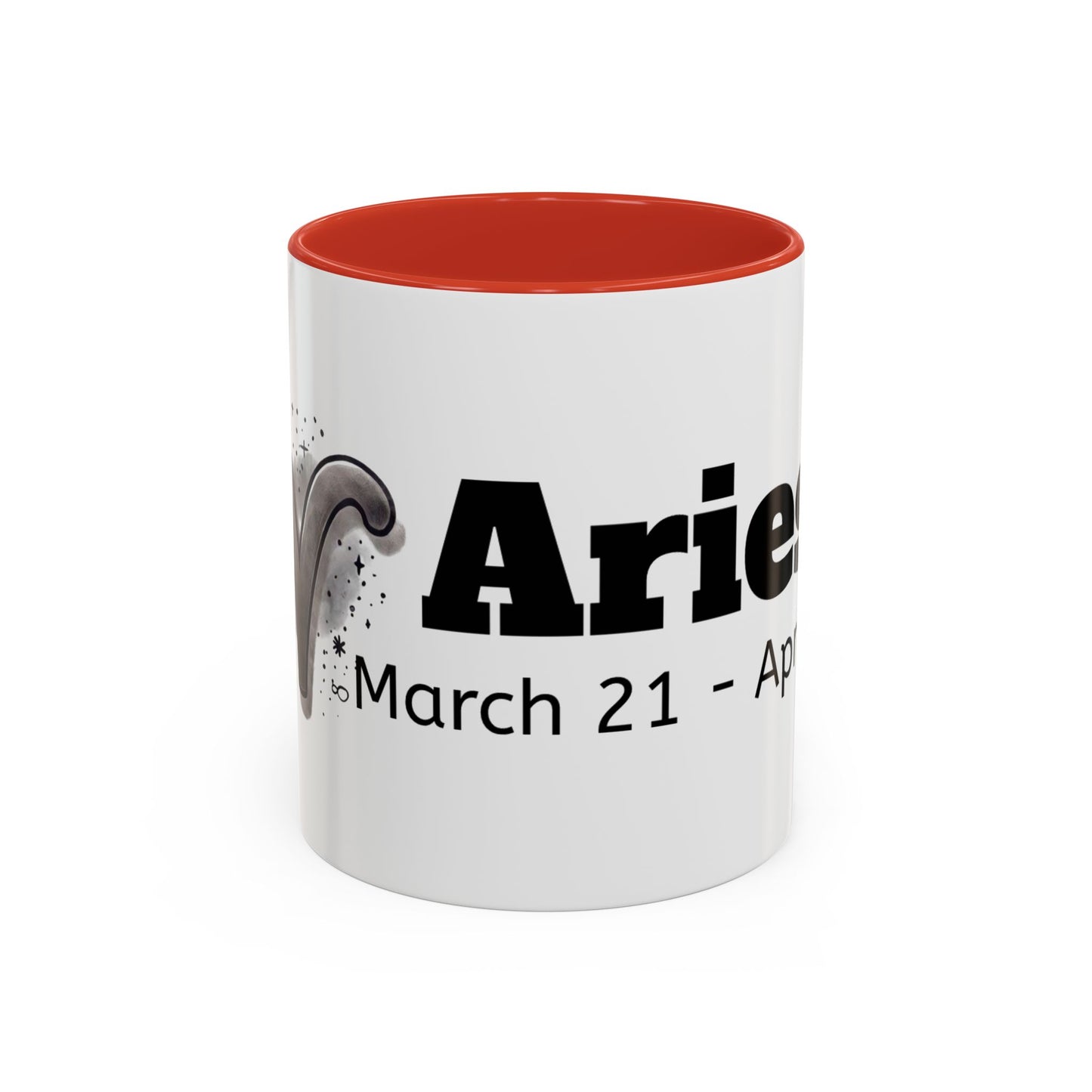 Aries Accent Coffee Mug | Astrology Gift for March Birthdays | Zodiac Lover's Cup | Coffee Lovers Mug | Personalized Aries Mug