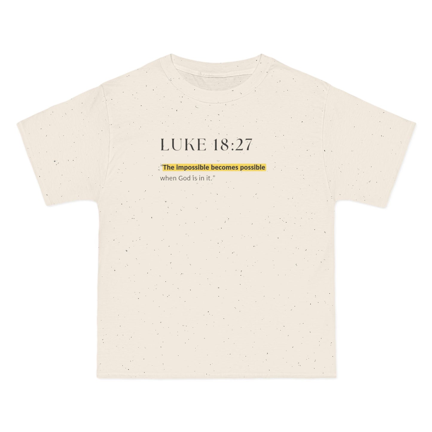 Inspirational Faith T-Shirt, Christian Tee, Religious Gift, Luke 18:27 Shirt, Uplifting Apparel, Casual Wear, Spiritual Inspiration