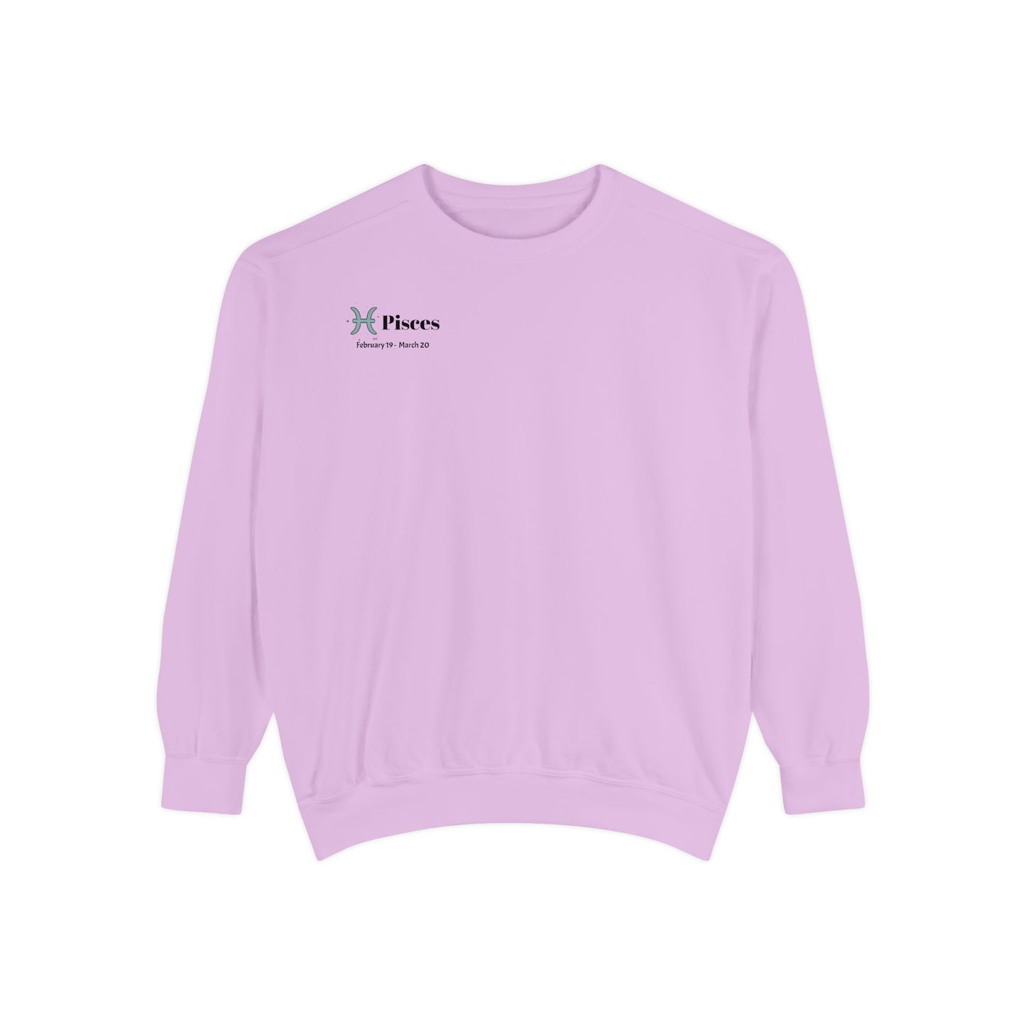 Pisces Astrological sign Unisex Garment-Dyed Sweatshirt, Cozy Sweatshirt, Graphic Pullover, Gift for Nature Lovers, Casual Wear, Stylish Layering