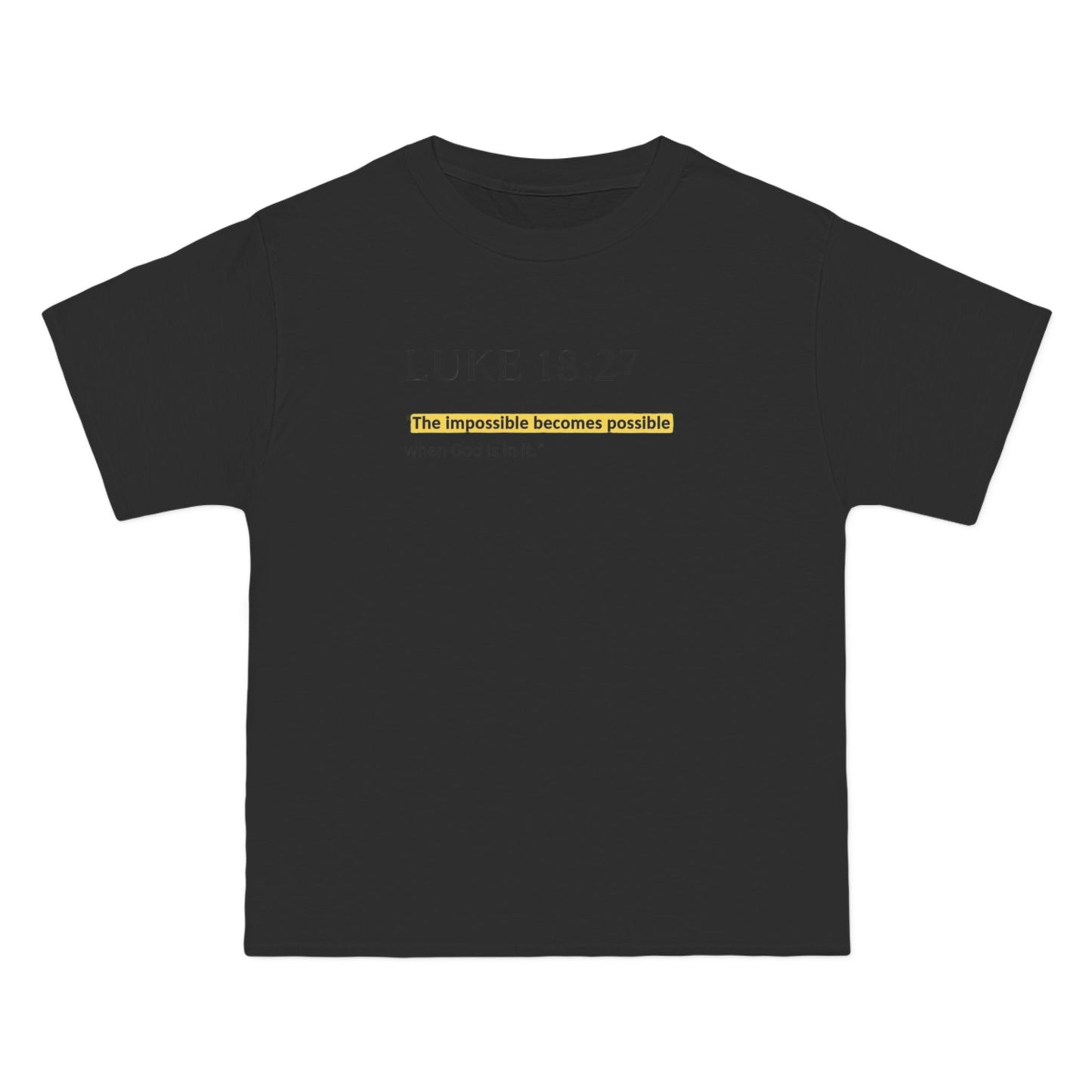 Inspirational Faith T-Shirt, Christian Tee, Religious Gift, Luke 18:27 Shirt, Uplifting Apparel, Casual Wear, Spiritual Inspiration