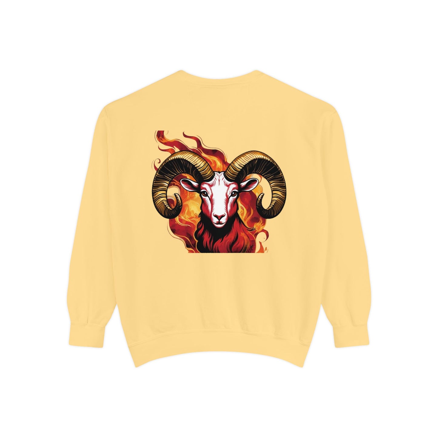 Aries Flame Sweatshirt, Unisex Graphic Sweatshirt, Zodiac Apparel, Astrology Gift, Cozy Casual Wear, Aries Astrology Merchandise