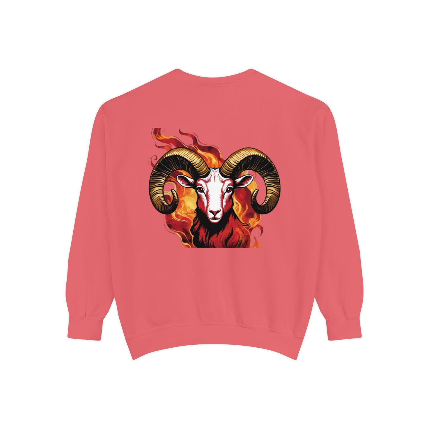 Aries Flame Sweatshirt, Unisex Graphic Sweatshirt, Zodiac Apparel, Astrology Gift, Cozy Casual Wear, Aries Astrology Merchandise