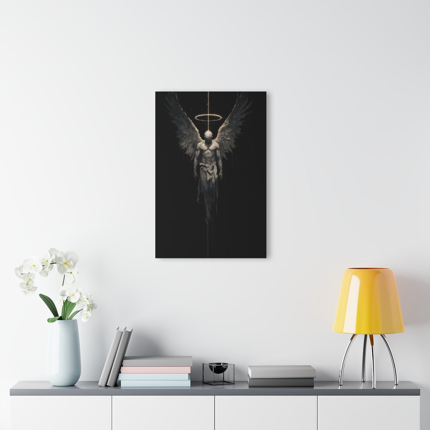 Angel Acrylic Print - Gothic Art Wall Decor, Unique Home Decoration, Aesthetic Gift for Art Lovers, Modern Art Display