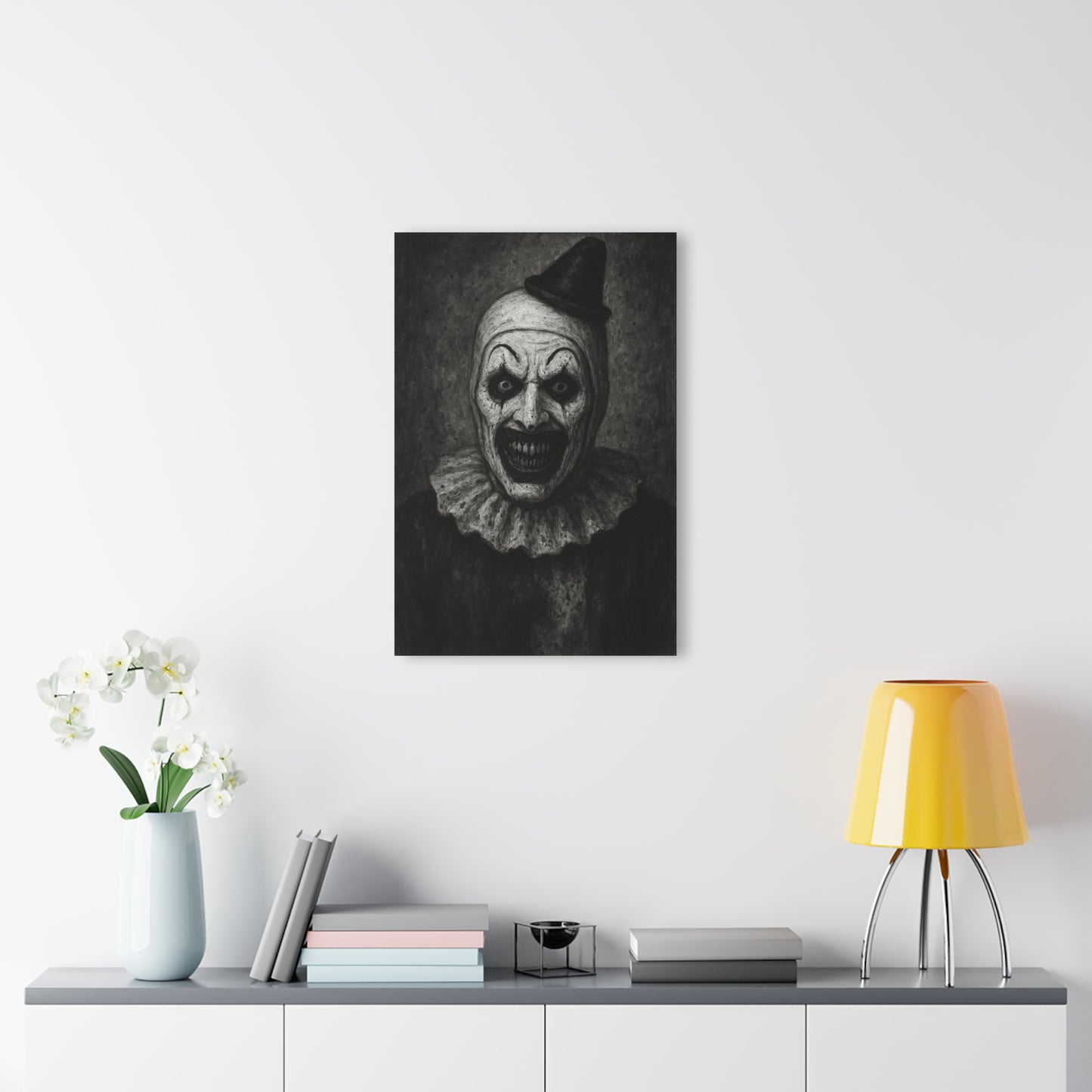 Eerie Clown Acrylic Print - Spooky Wall Art, Halloween Decor, Frightening Home Decor, Unique Gift, Creepy Art Display