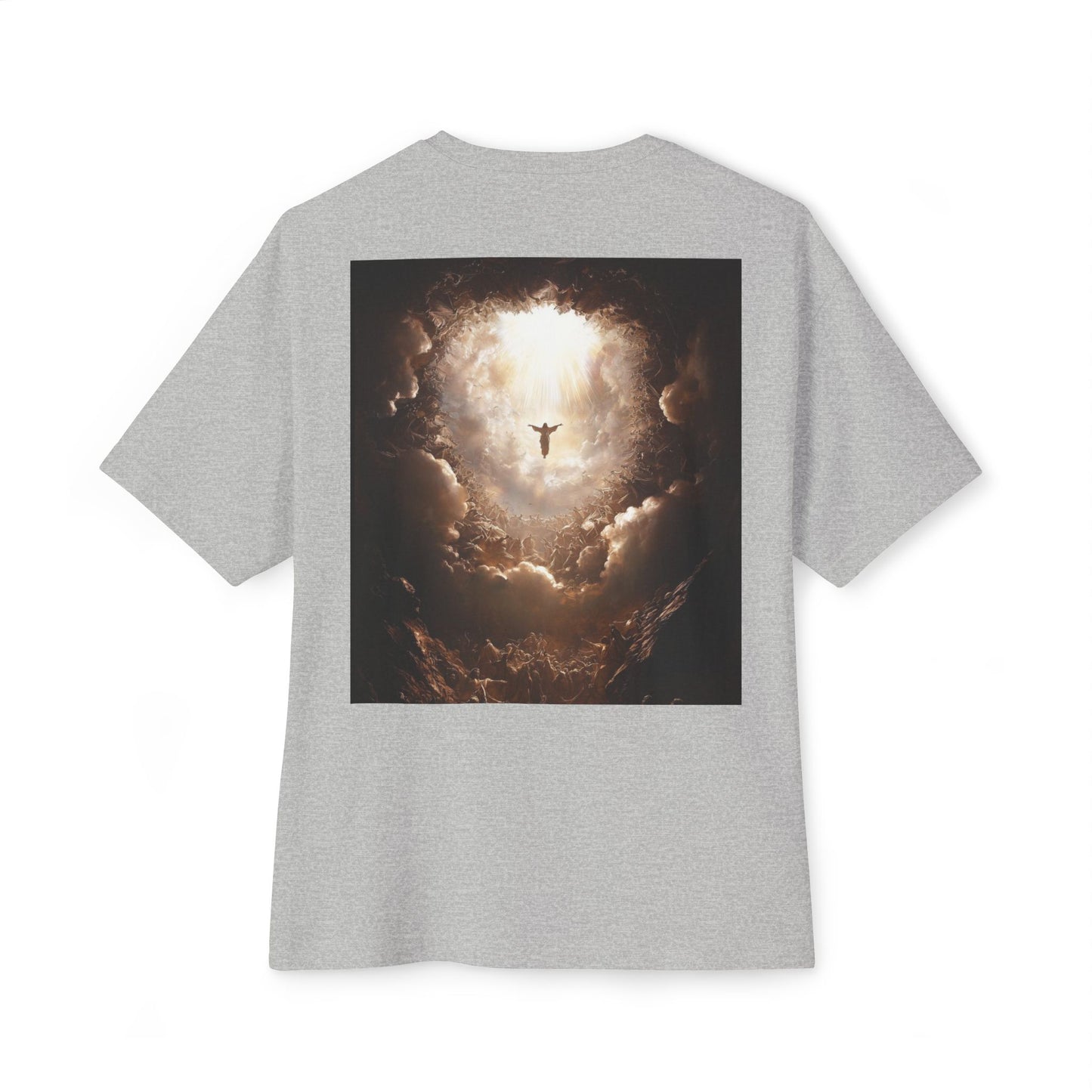Inspirational Oversized Tee, Faith-Based T-Shirt, Unisex Boxy Shirt, Perfect Gift for Believers, Comfortable Back Design