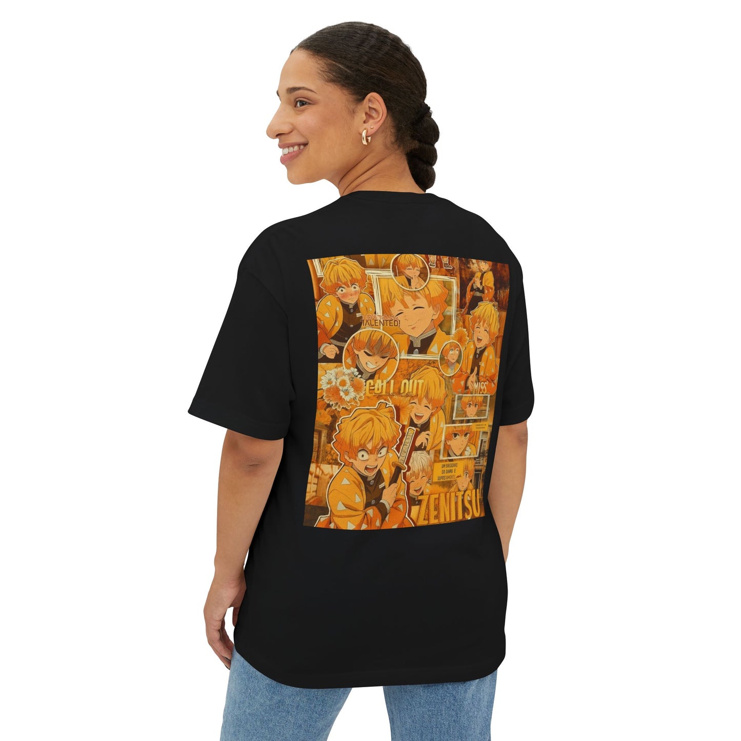 Demon Slayer Unisex Oversized Boxy Tee - Anime Merch, Comfortable Streetwear, Gift for Fans, Cosplay Outfit, Casual Wear