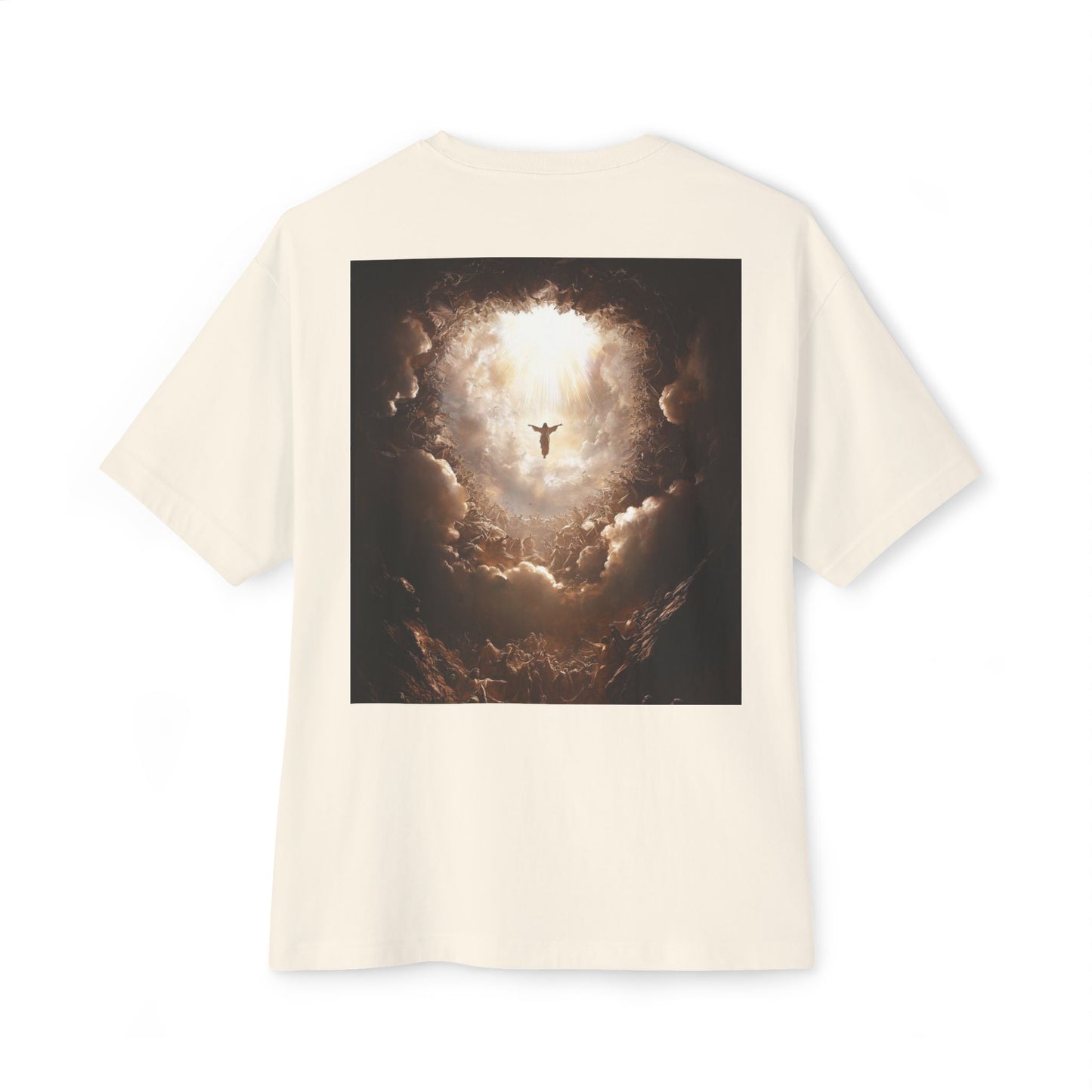 Inspirational Oversized Tee, Faith-Based T-Shirt, Unisex Boxy Shirt, Perfect Gift for Believers, Comfortable Back Design