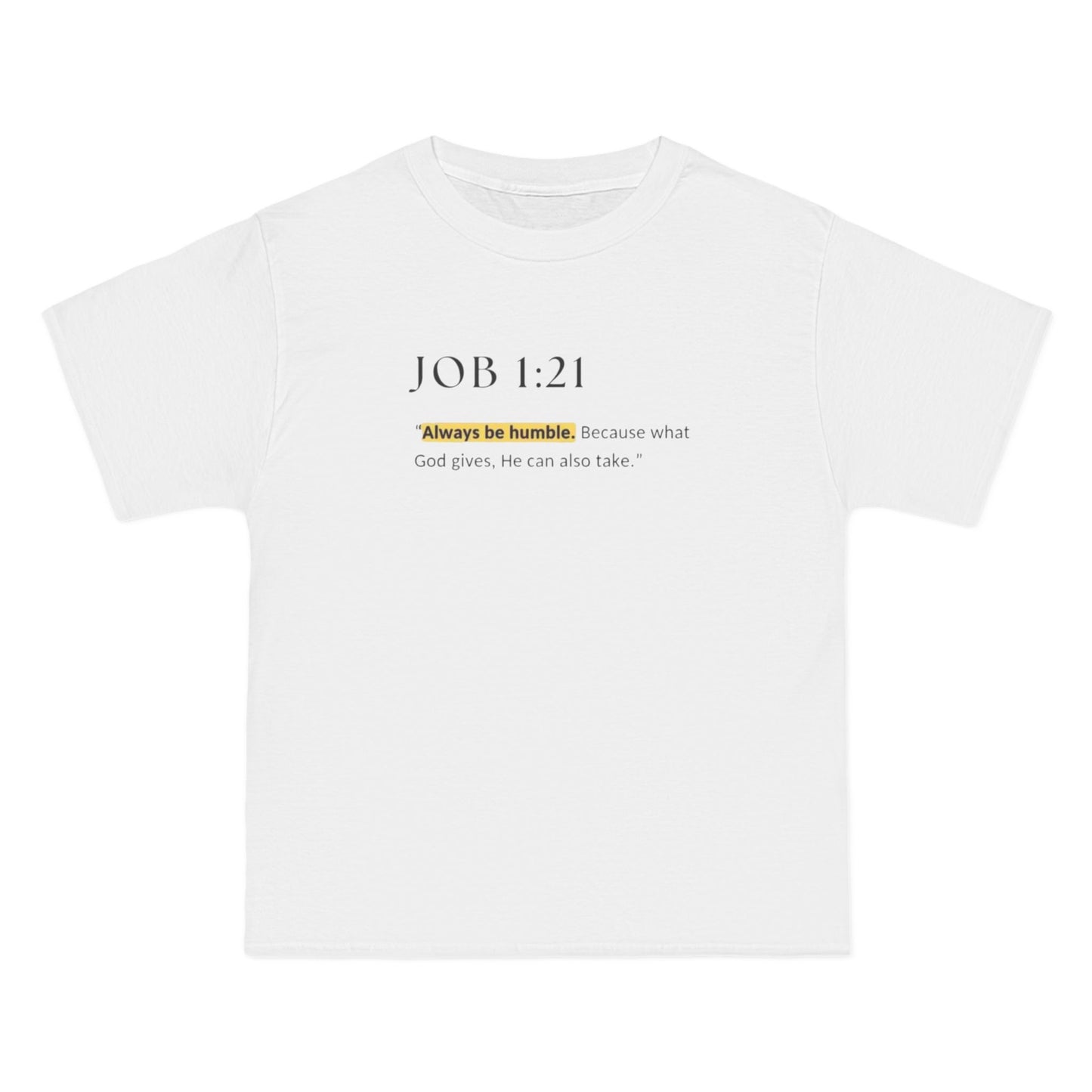 Inspirational Short-Sleeve T-Shirt - Job 1:21, Christian Gifts, Scripture Tee, Humble Reminder, Faith Wear, Gift for Believers