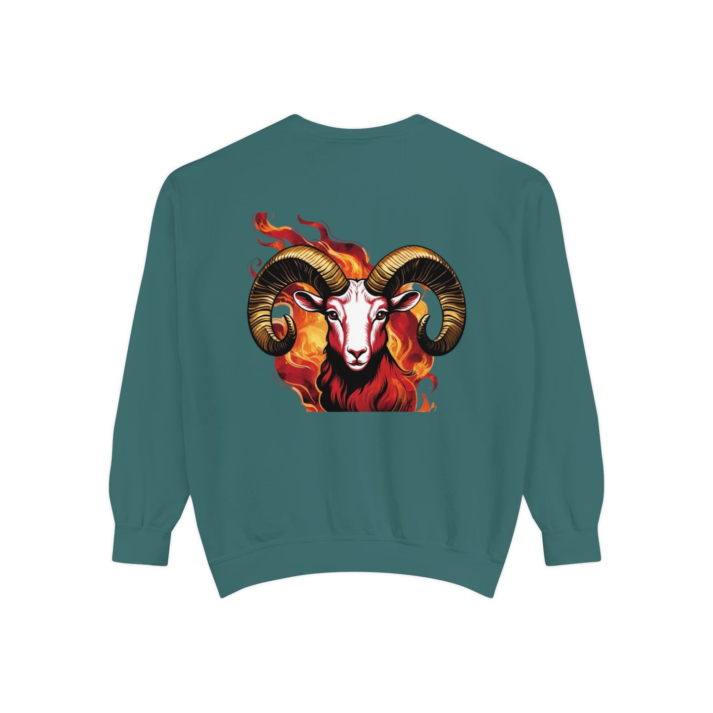 Aries Flame Sweatshirt, Unisex Graphic Sweatshirt, Zodiac Apparel, Astrology Gift, Cozy Casual Wear, Aries Astrology Merchandise