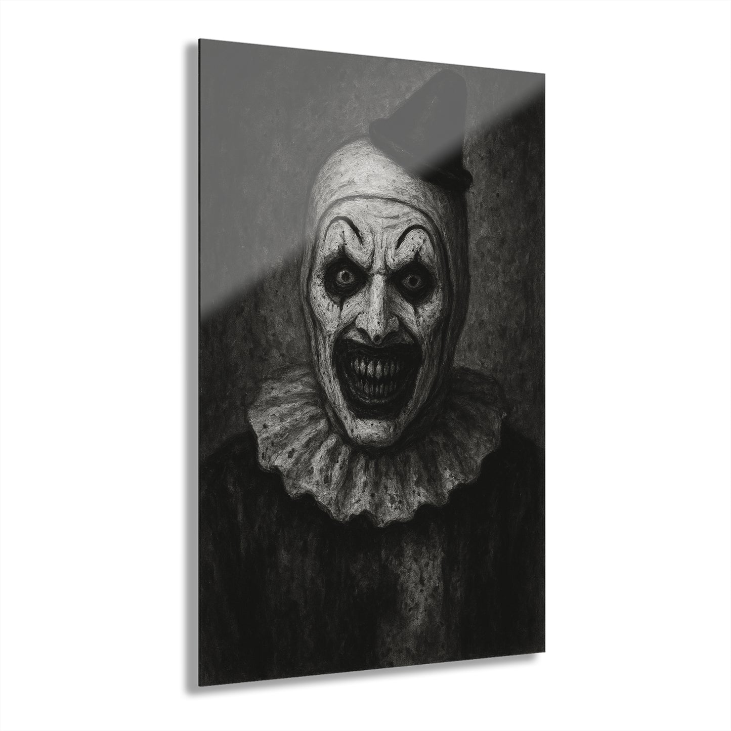 Eerie Clown Acrylic Print - Spooky Wall Art, Halloween Decor, Frightening Home Decor, Unique Gift, Creepy Art Display