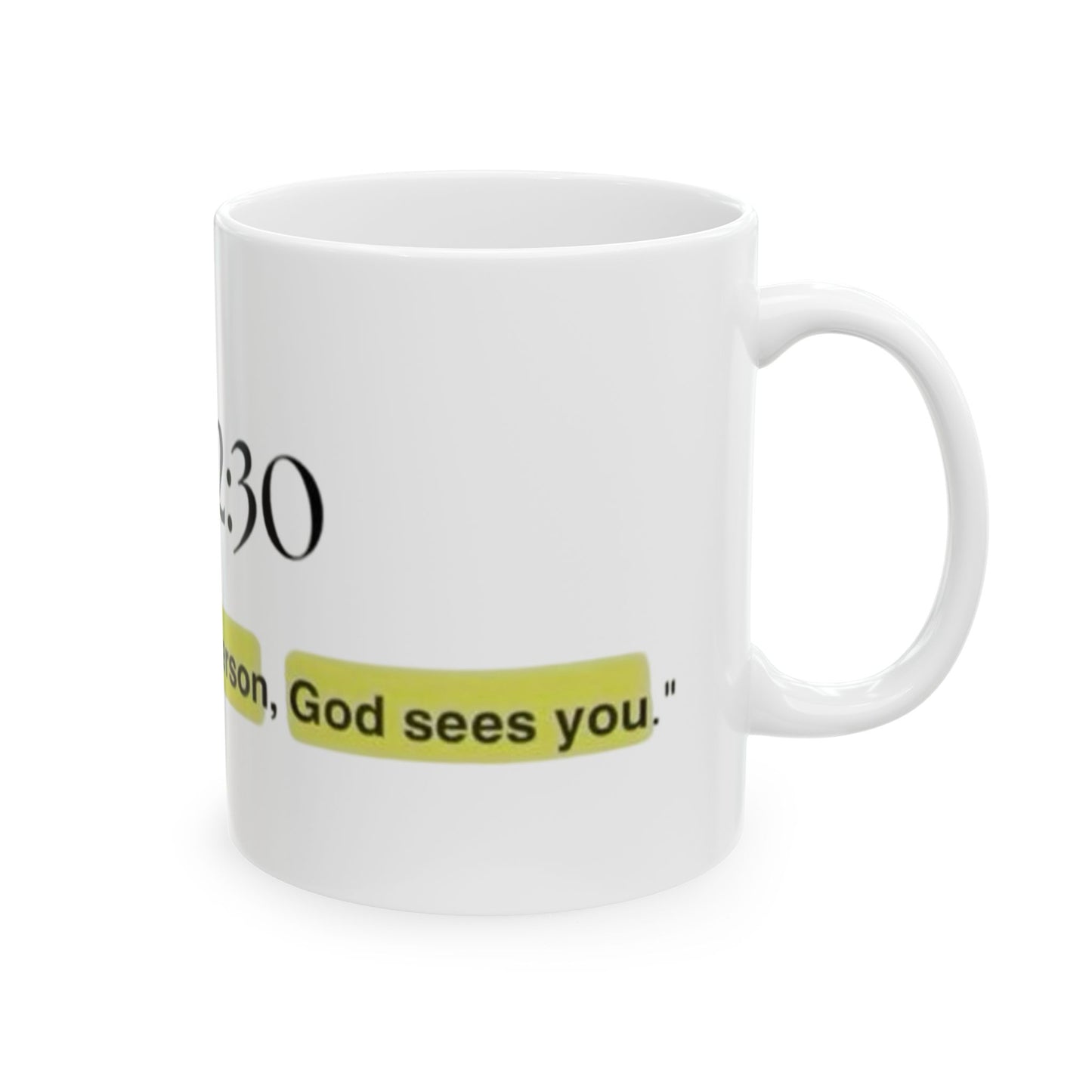 Inspirational Ceramic Mug with Bible Verses, Perfect for Gifts, Devotions, Coffee Lovers, Faith-Based Decor, Encouragement