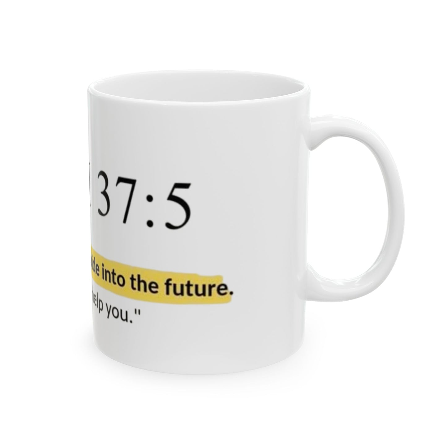 Inspirational Ceramic Mug with Psalm 37:5, Motivational Coffee Cup Gift, Christian Home Decor, Religious Ceramic Drinkware