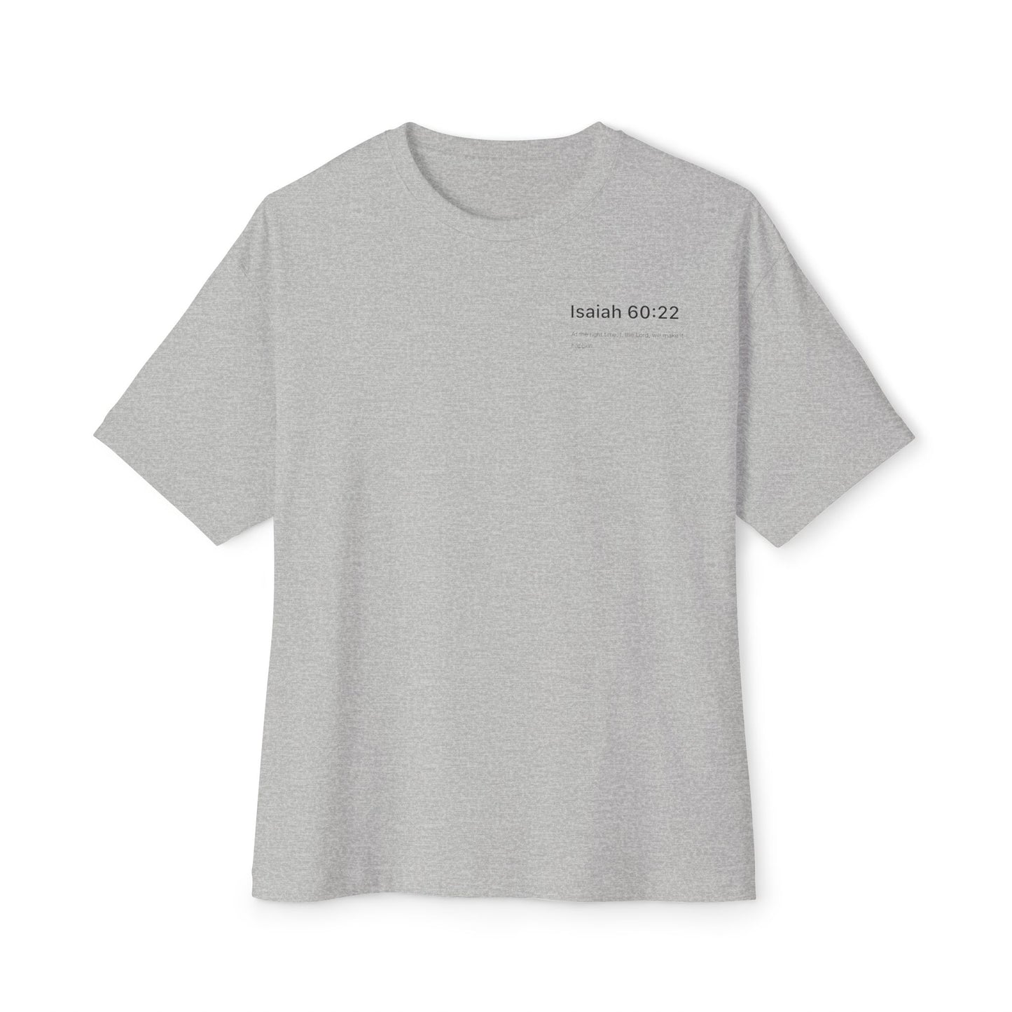 Inspirational Oversized Tee, Faith-Based T-Shirt, Unisex Boxy Shirt, Perfect Gift for Believers, Comfortable Back Design