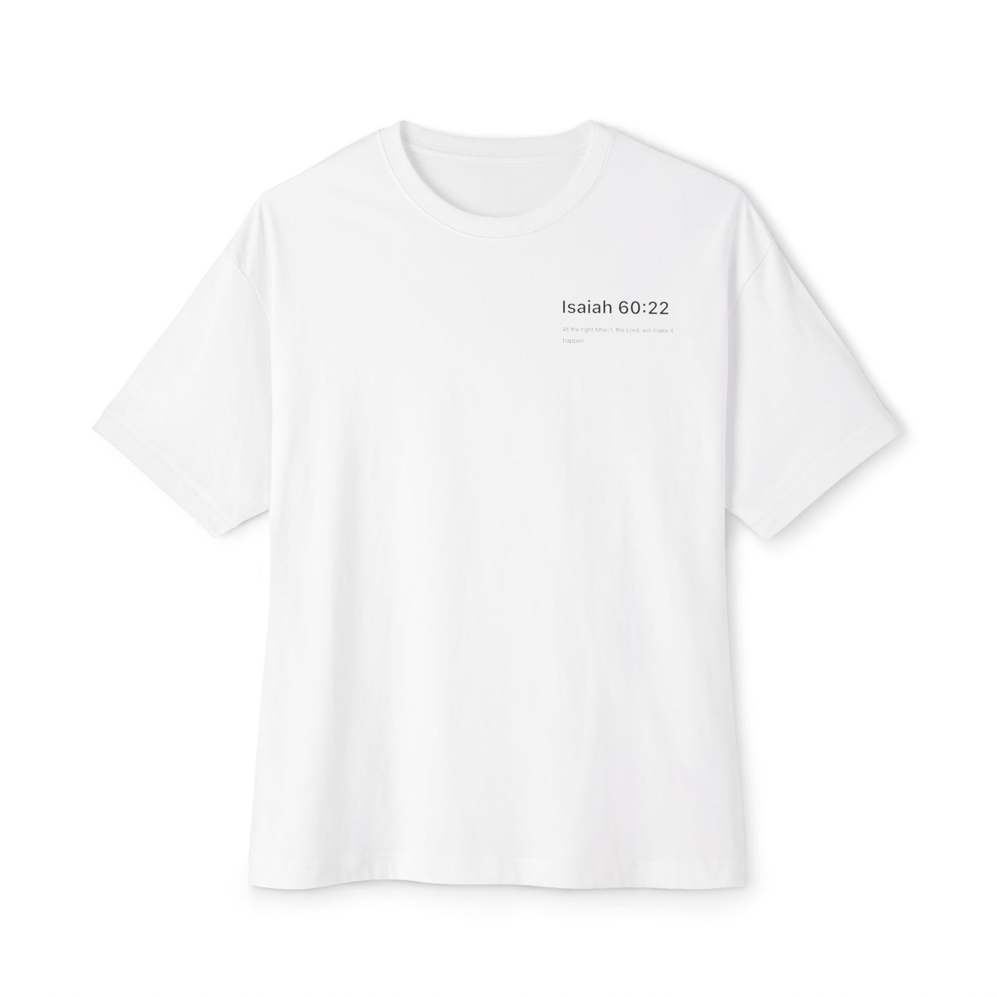 Inspirational Oversized Tee, Faith-Based T-Shirt, Unisex Boxy Shirt, Perfect Gift for Believers, Comfortable Back Design