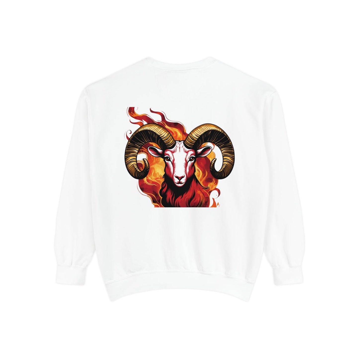 Aries Flame Sweatshirt, Unisex Graphic Sweatshirt, Zodiac Apparel, Astrology Gift, Cozy Casual Wear, Aries Astrology Merchandise