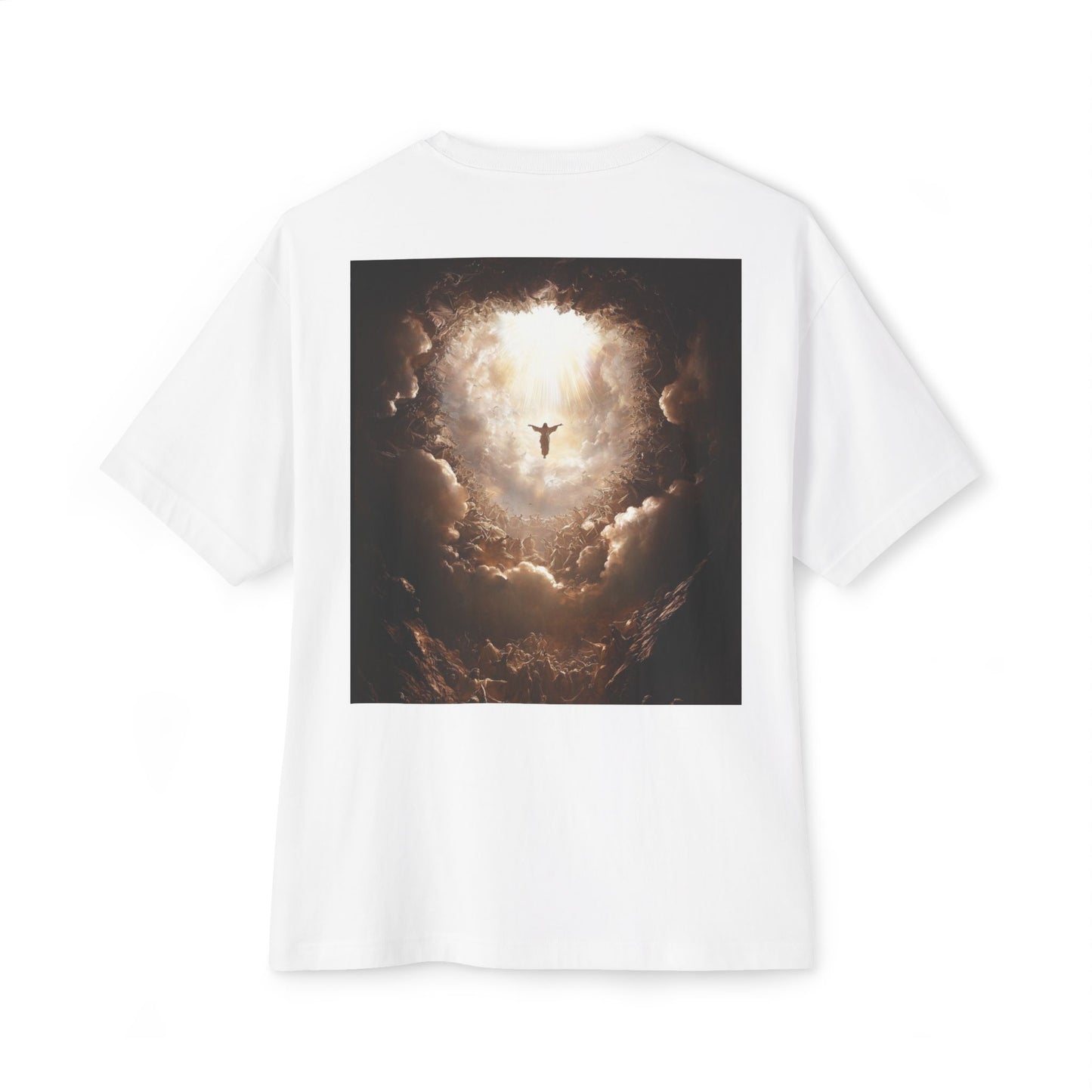 Inspirational Oversized Tee, Faith-Based T-Shirt, Unisex Boxy Shirt, Perfect Gift for Believers, Comfortable Back Design