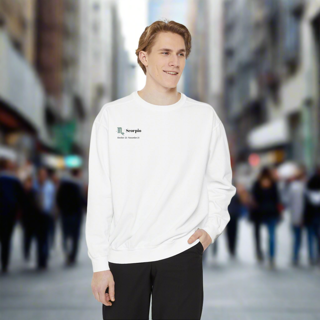 Scorpio zodiac sign Unisex Sweatshirt, Cozy Gift for zodiac sign lover, Casual Style, Ideal for Birthdays, Summer BBQs