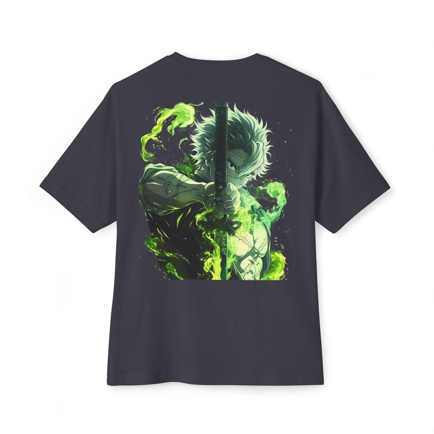 Demon Slayer Unisex Boxy Tee: Anime Fan Gift, Oversized Streetwear, Casual Summer Top, Geek Chic Apparel, Unique Japanese Culture Tee