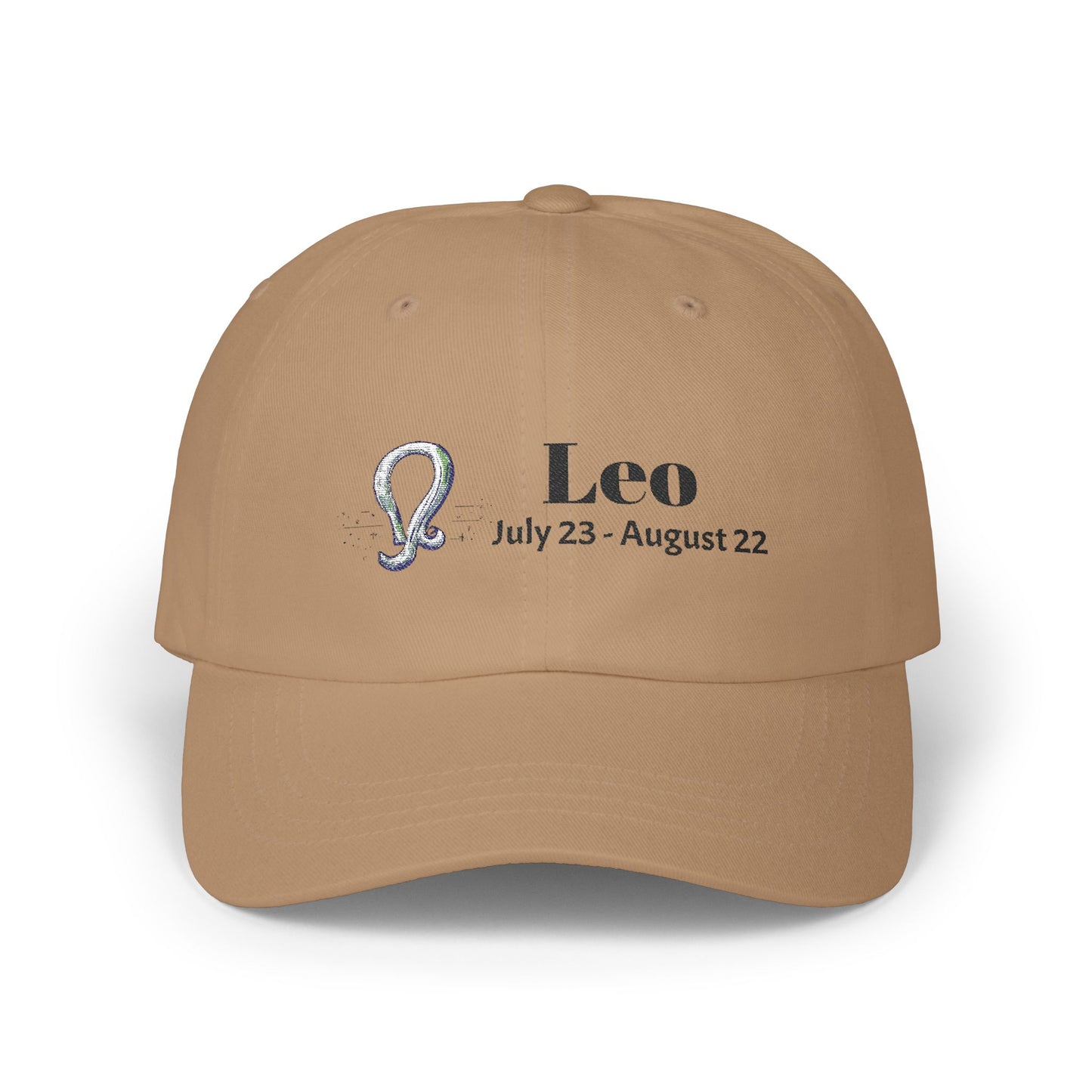 Leo Zodiac Classic Dad Cap, Astrology Hat, Horoscope Gift, White Adjustable Cap, Stylish Summer Accessory