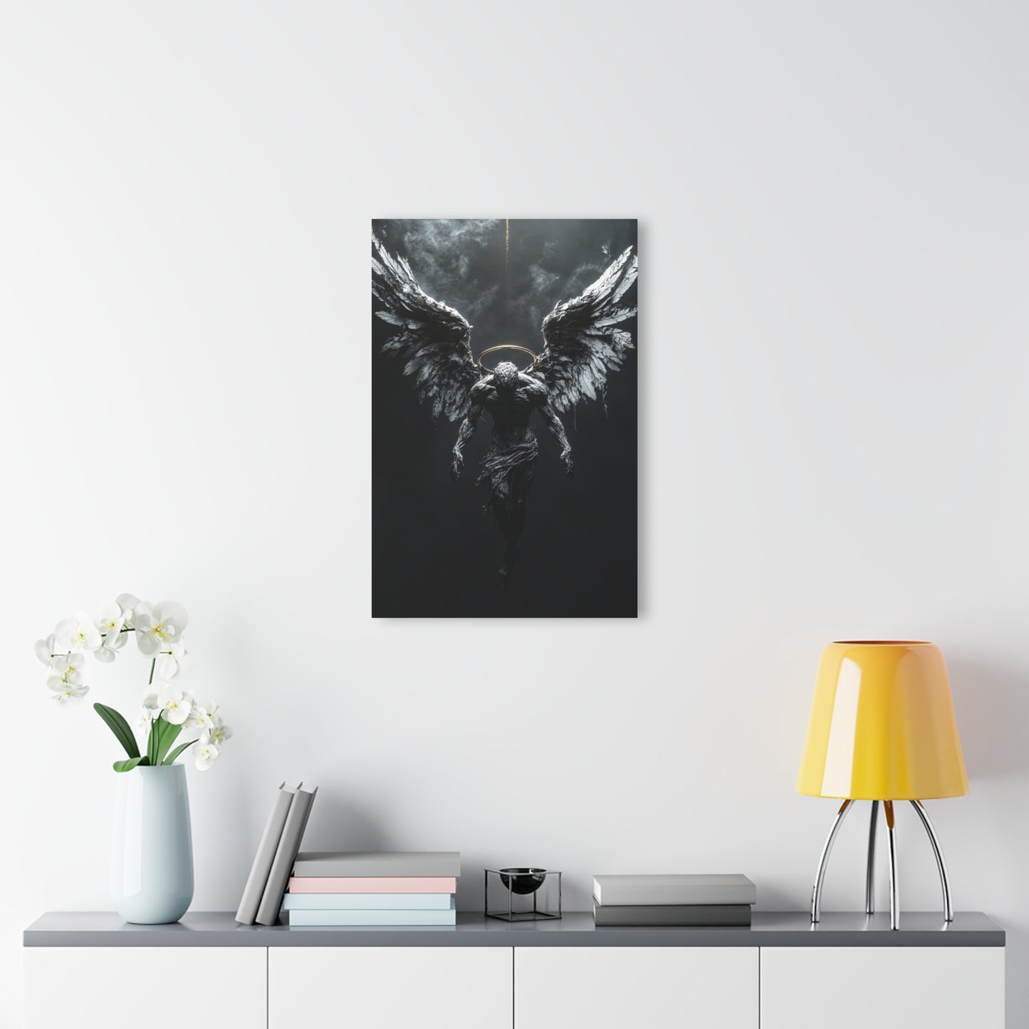 Dark Angel Acrylic Wall Art Print, Modern Home Decor, Fantasy Art, Unique Gift, Gothic Aesthetic, Framed Art Piece