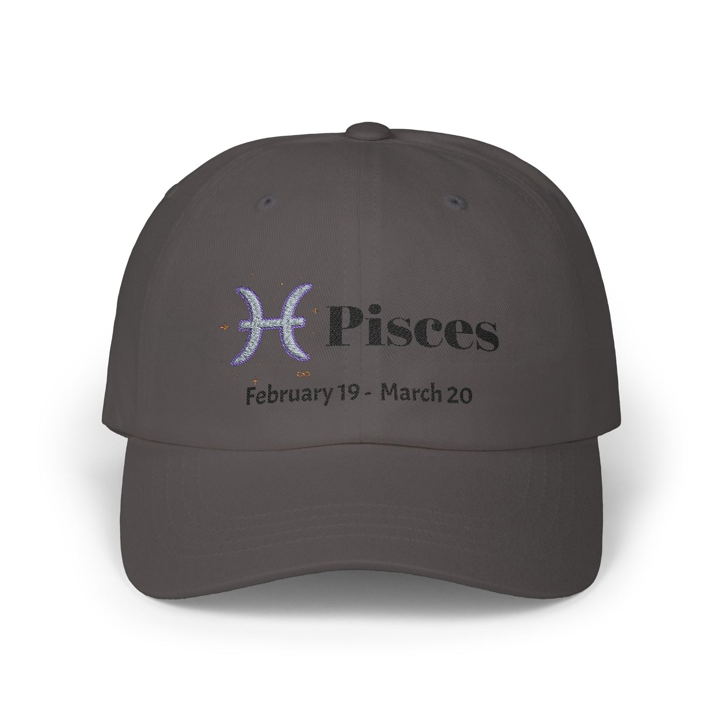 Pisces Classic Dad Cap - Zodiac Hat for Astrology Lovers, Birthday Gift, Casual Style, Adjustable, Personalized Cap