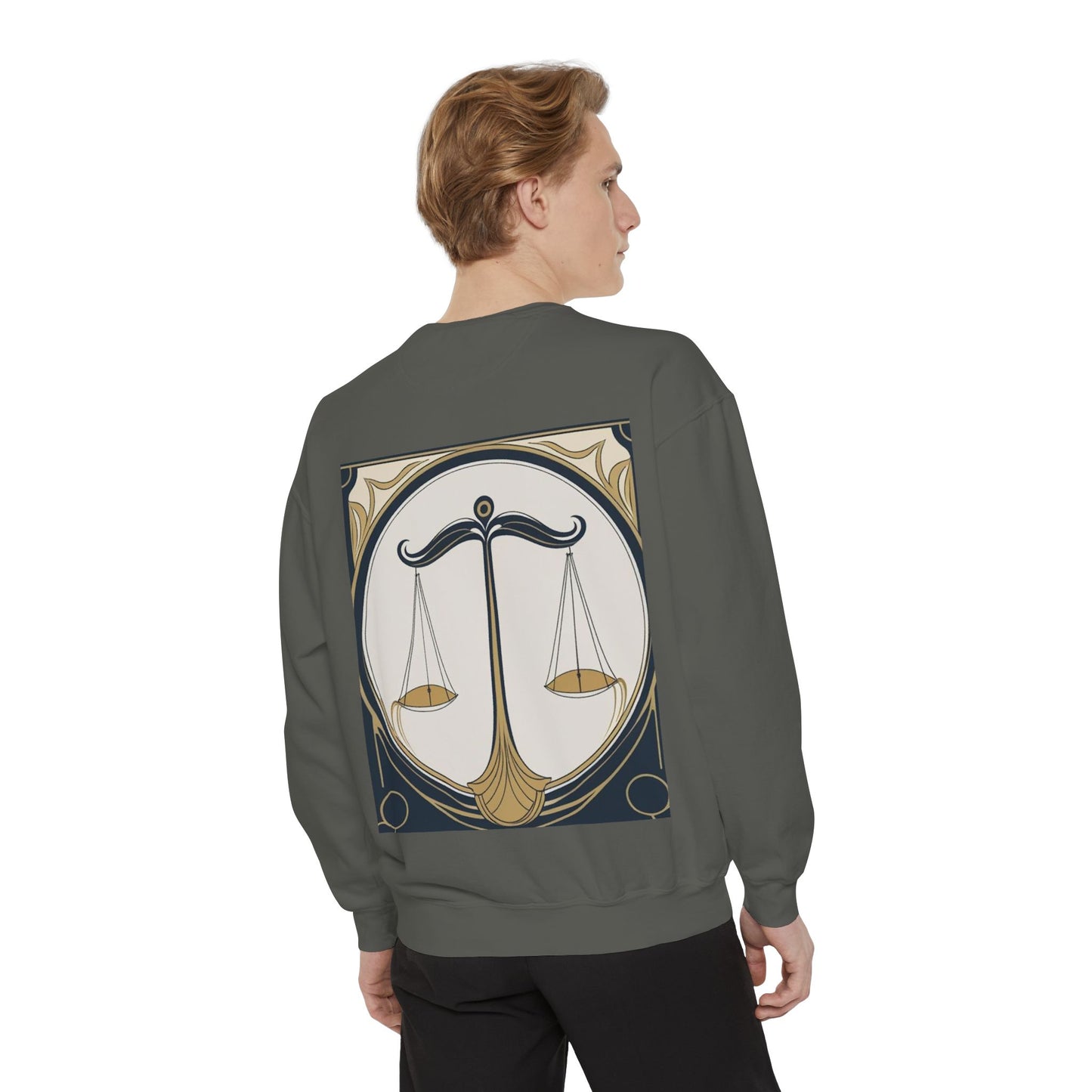 Libra Astrological Unisex Unise Garment-Dyed Sweatshirt
