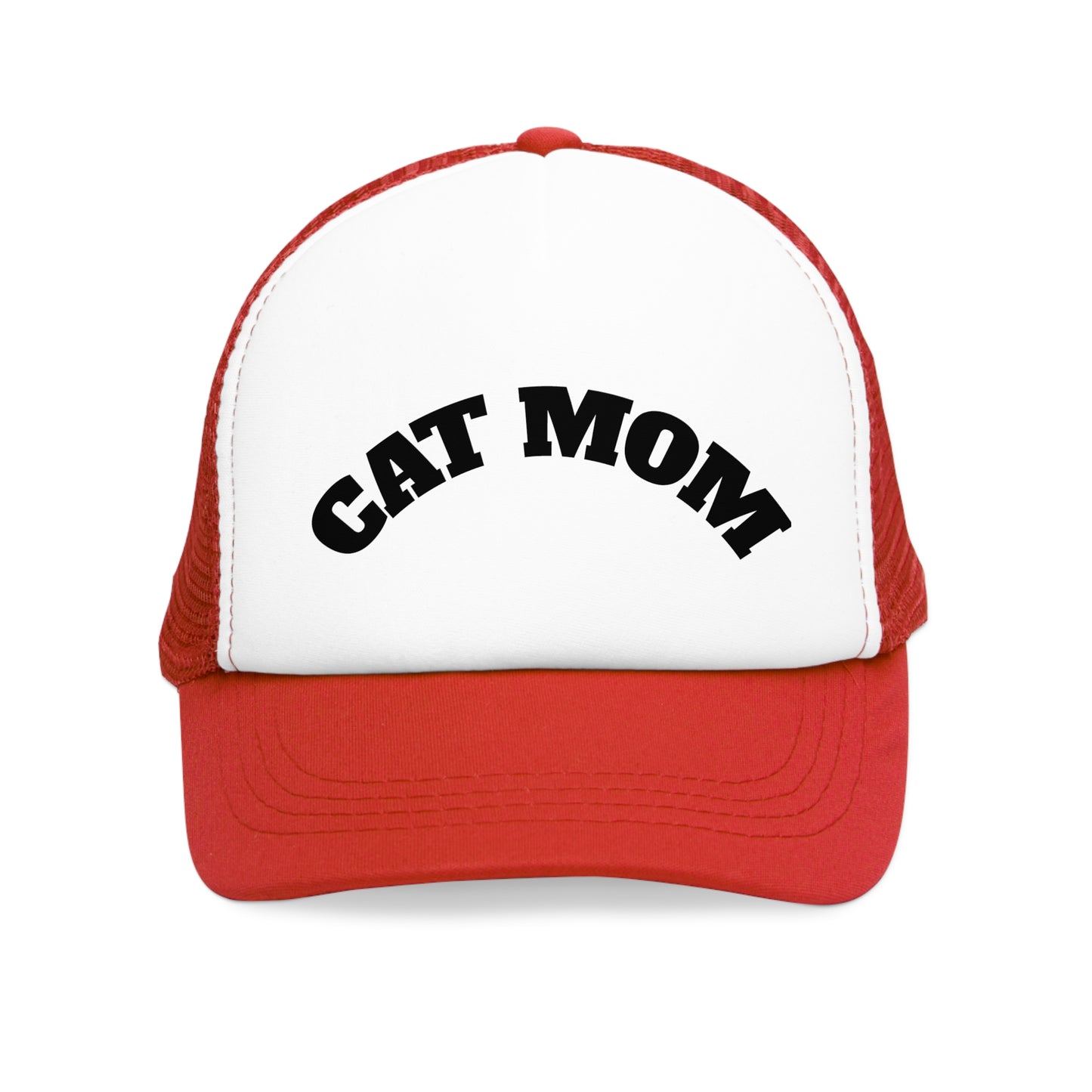 Cat Mom Mesh Cap, Trucker Hat for Cat Lovers, Gift for Mother's Day, Fun Outdoor Accessory, Adjustable Cap for Pet Moms
