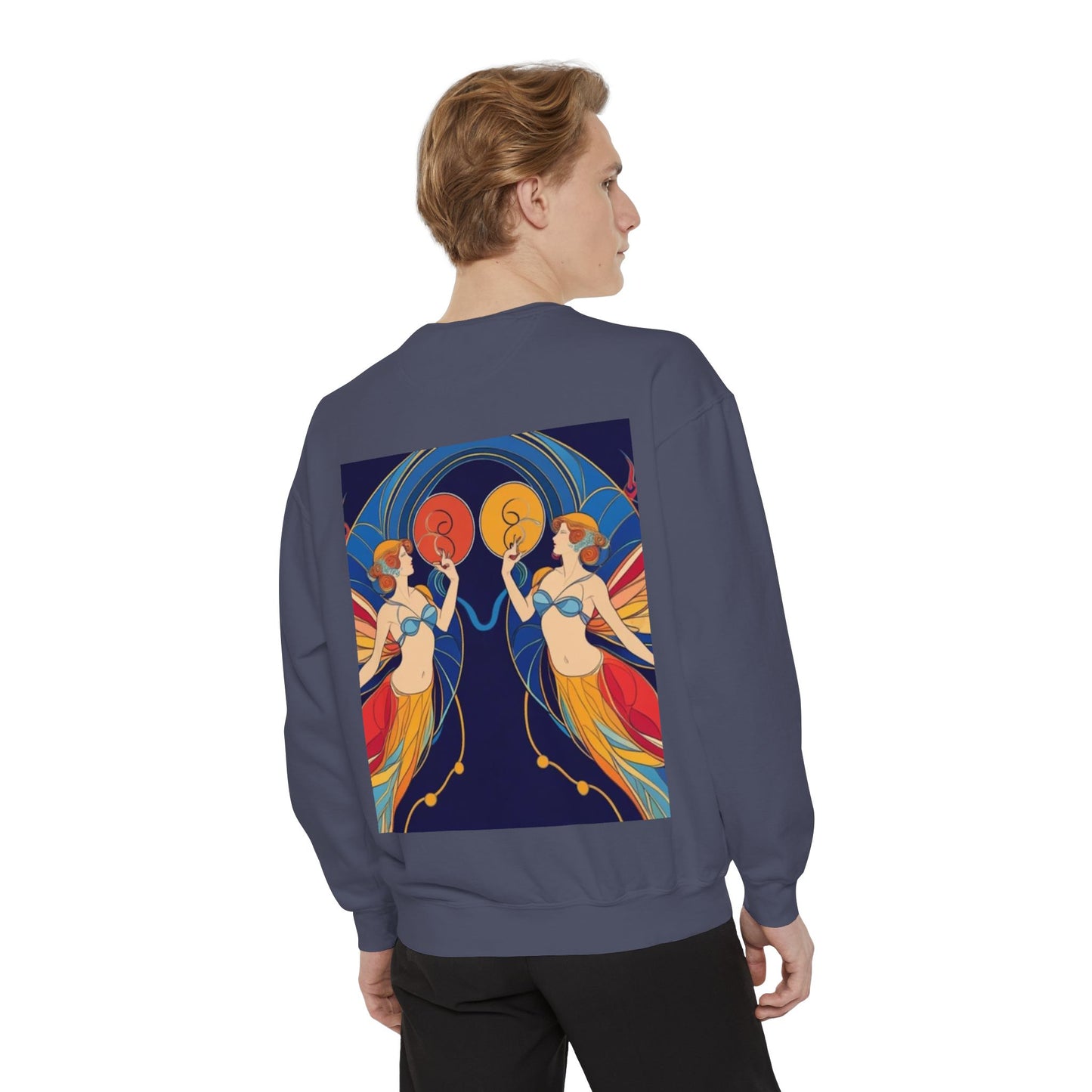 Gemini Astrological sign Unisex Garment-Dyed Sweatshirt