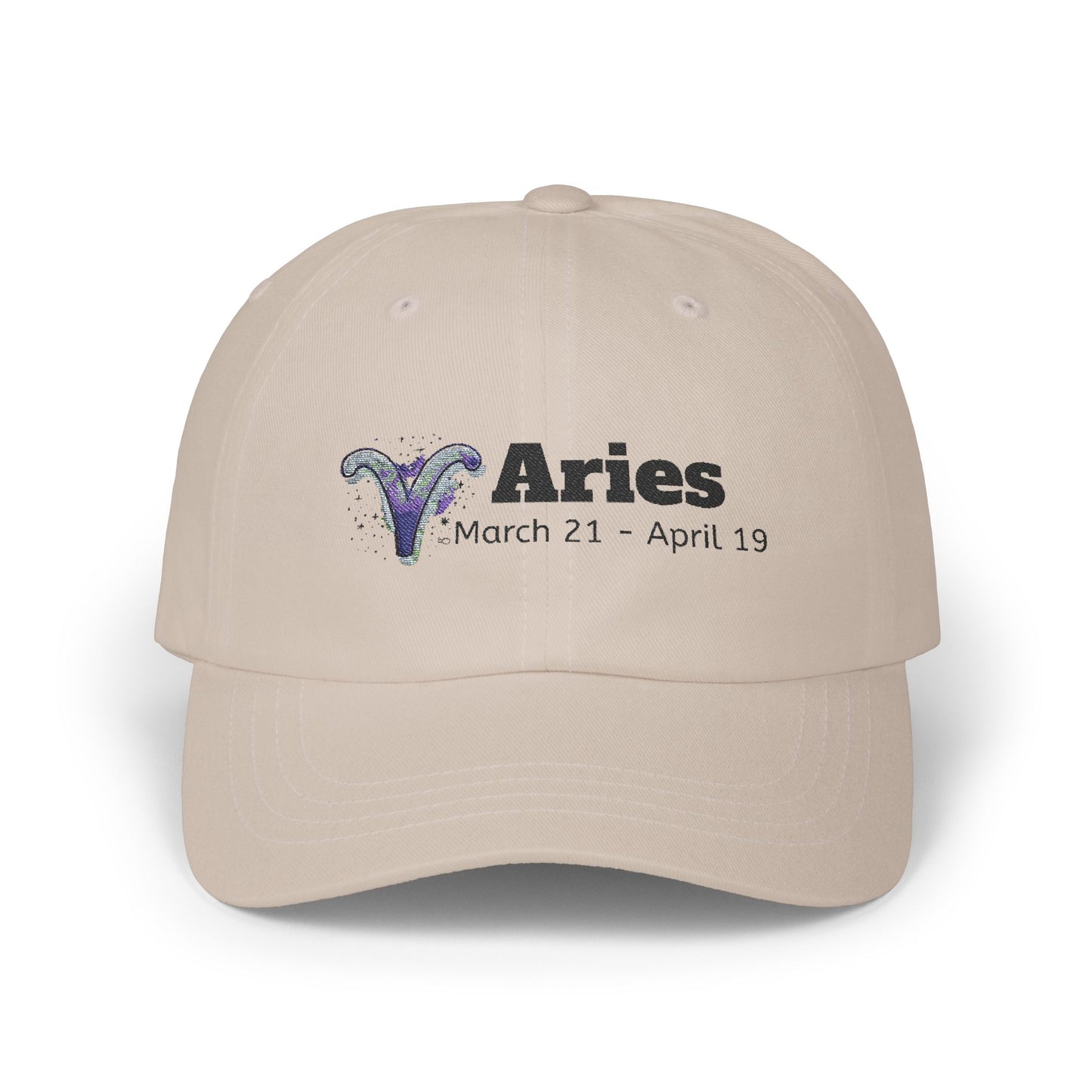 Astrological Aries Dad Cap | Classic White Baseball Hat, Birthday Gift, Zodiac Fashion, Home, Everyday Style, Astrology Lover