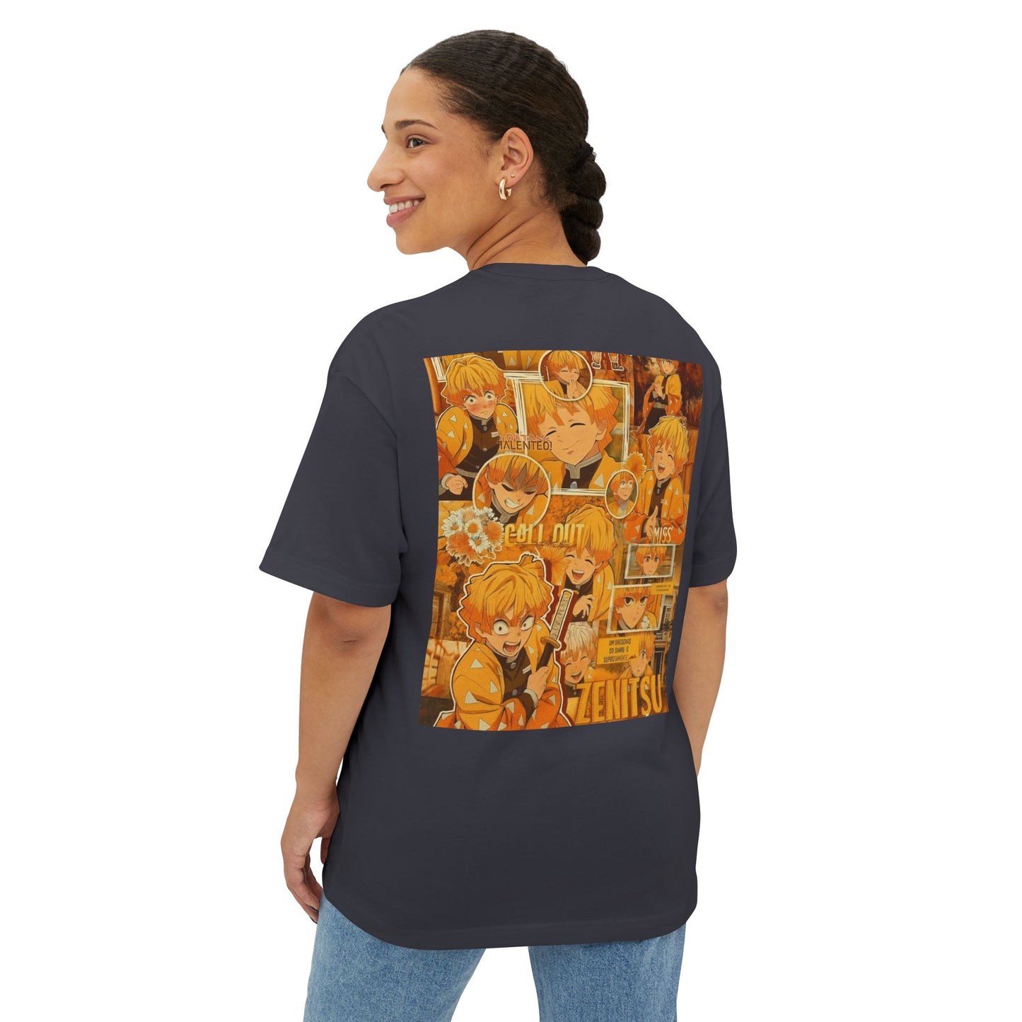 Demon Slayer Unisex Oversized Boxy Tee - Anime Merch, Comfortable Streetwear, Gift for Fans, Cosplay Outfit, Casual Wear