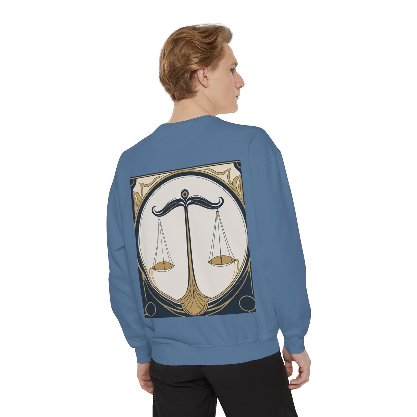 Libra Astrological Unisex Unise Garment-Dyed Sweatshirt