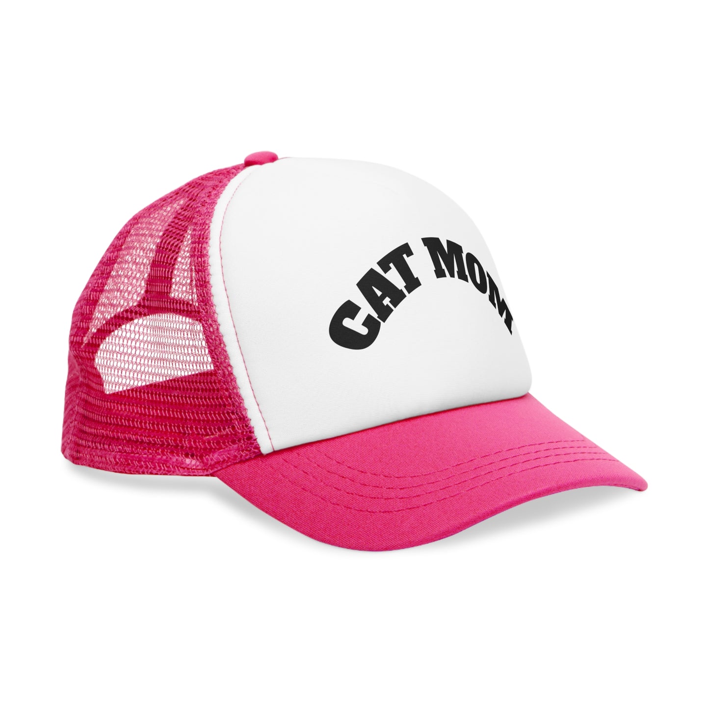 Cat Mom Mesh Cap, Trucker Hat for Cat Lovers, Gift for Mother's Day, Fun Outdoor Accessory, Adjustable Cap for Pet Moms