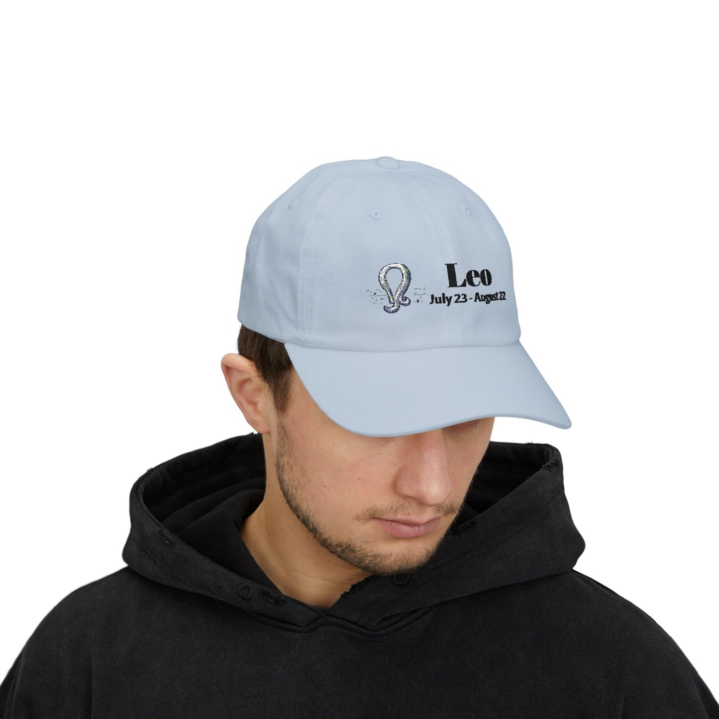 Leo Zodiac Classic Dad Cap, Astrology Hat, Horoscope Gift, White Adjustable Cap, Stylish Summer Accessory