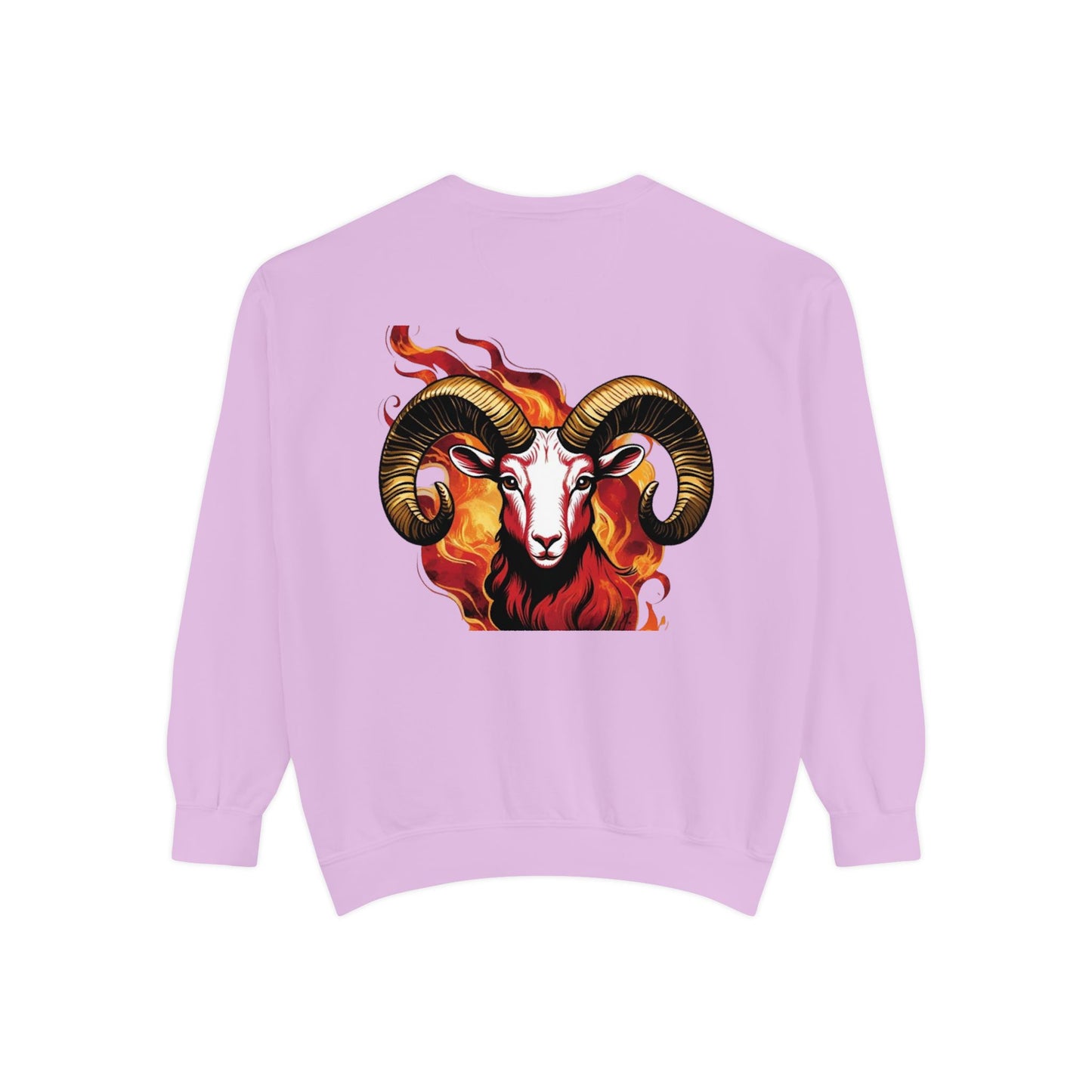 Aries Flame Sweatshirt, Unisex Graphic Sweatshirt, Zodiac Apparel, Astrology Gift, Cozy Casual Wear, Aries Astrology Merchandise