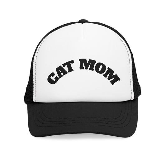 Cat Mom Mesh Cap, Trucker Hat for Cat Lovers, Gift for Mother's Day, Fun Outdoor Accessory, Adjustable Cap for Pet Moms