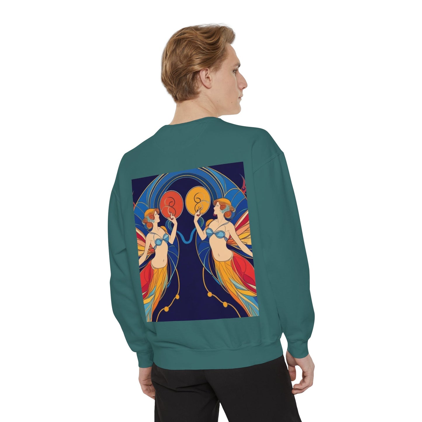 Gemini Astrological sign Unisex Garment-Dyed Sweatshirt