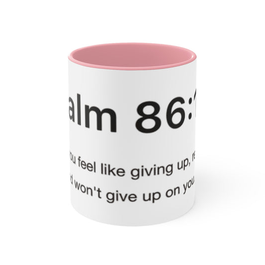 Inspirational Psalms Mug, Coffee Cup Motivational Gift, Christian Tea Mug, Faith-Based Home Decor, Encouraging Psalm 86:13